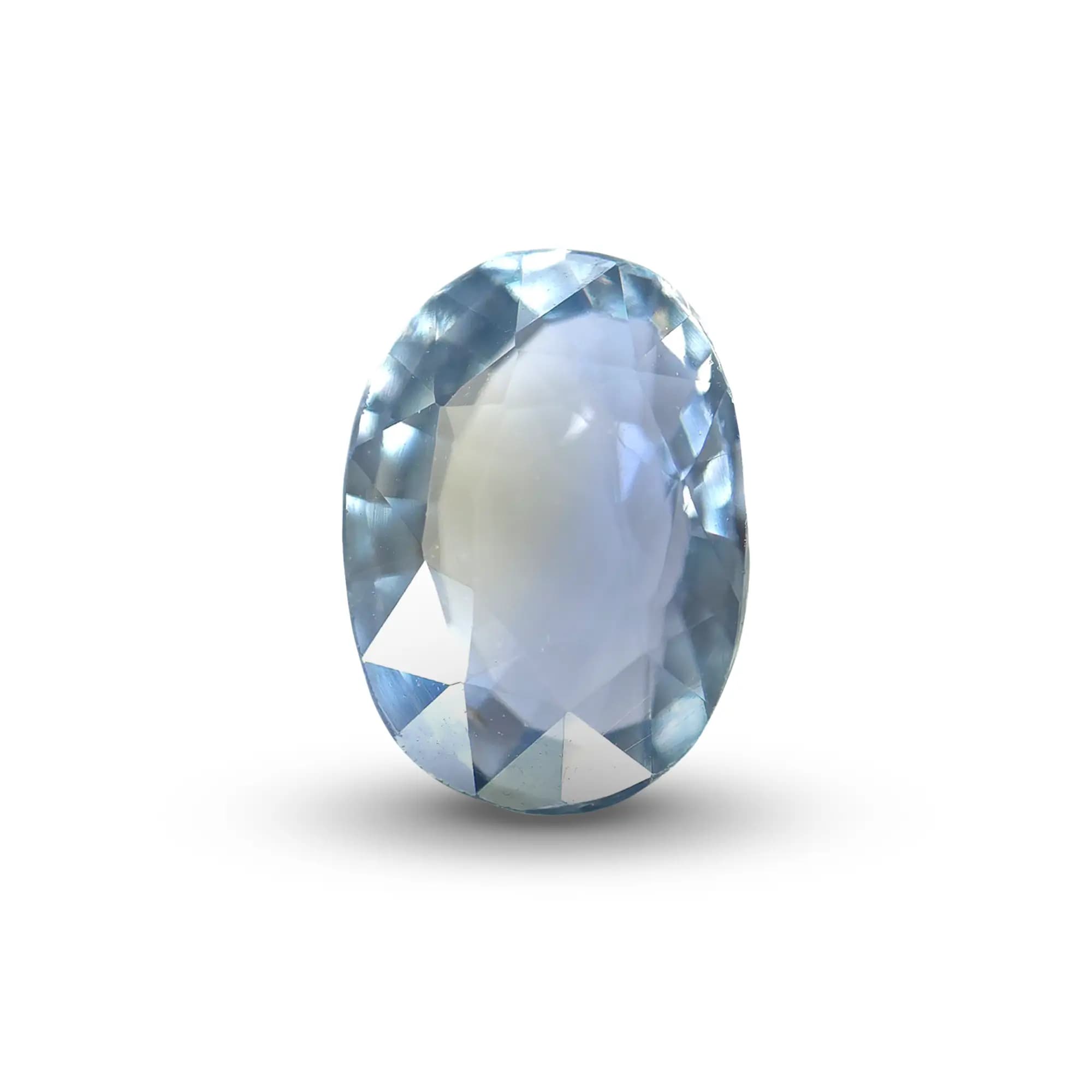 Natural Unheated Blue Sapphire (Neelam) 2.83 Ct, Oval, Ceylon – IGTL Certified – front view