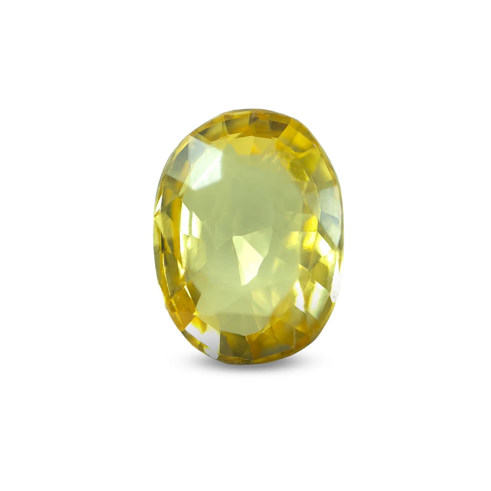 Natural Yellow Sapphire (Pukhraj) 2.39 Ct, Oval, Ceylon – IGTL Certified – front view