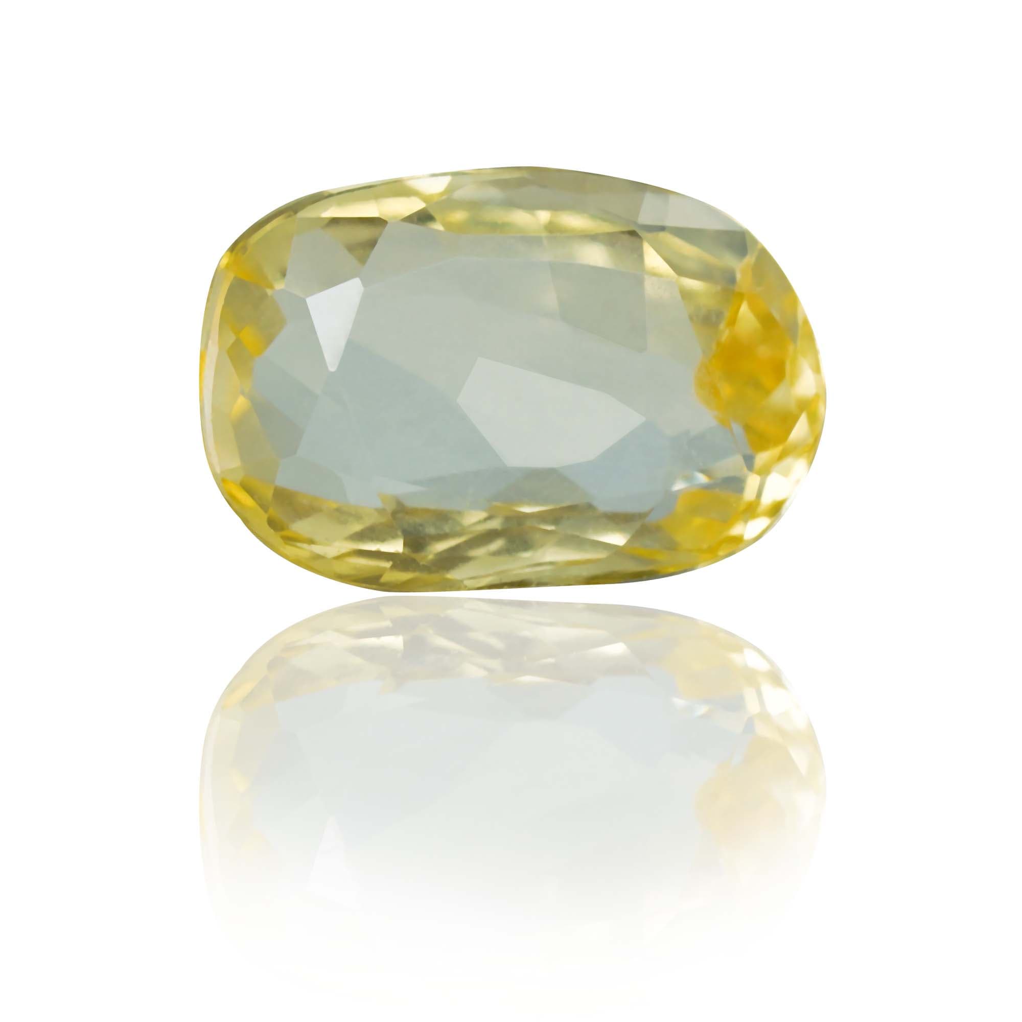 Natural Unheated Yellow Sapphire (Pukhraj) 2.37 Ct, Oval, Ceylon – IGTL Certified – front view