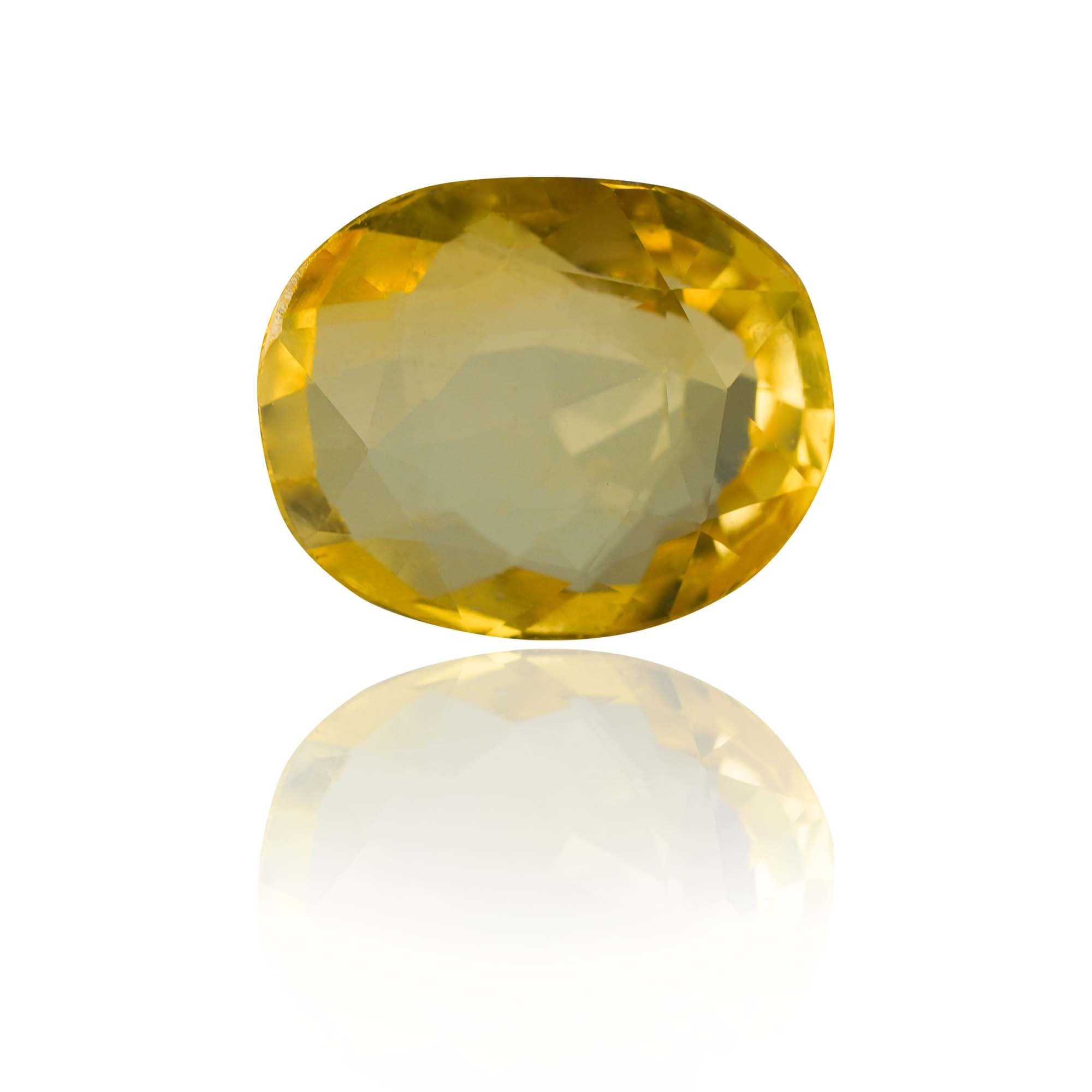 Natural Yellow Sapphire (Pukhraj) 2.47 Ct, Oval, Ceylon – IGTL Certified – front view
