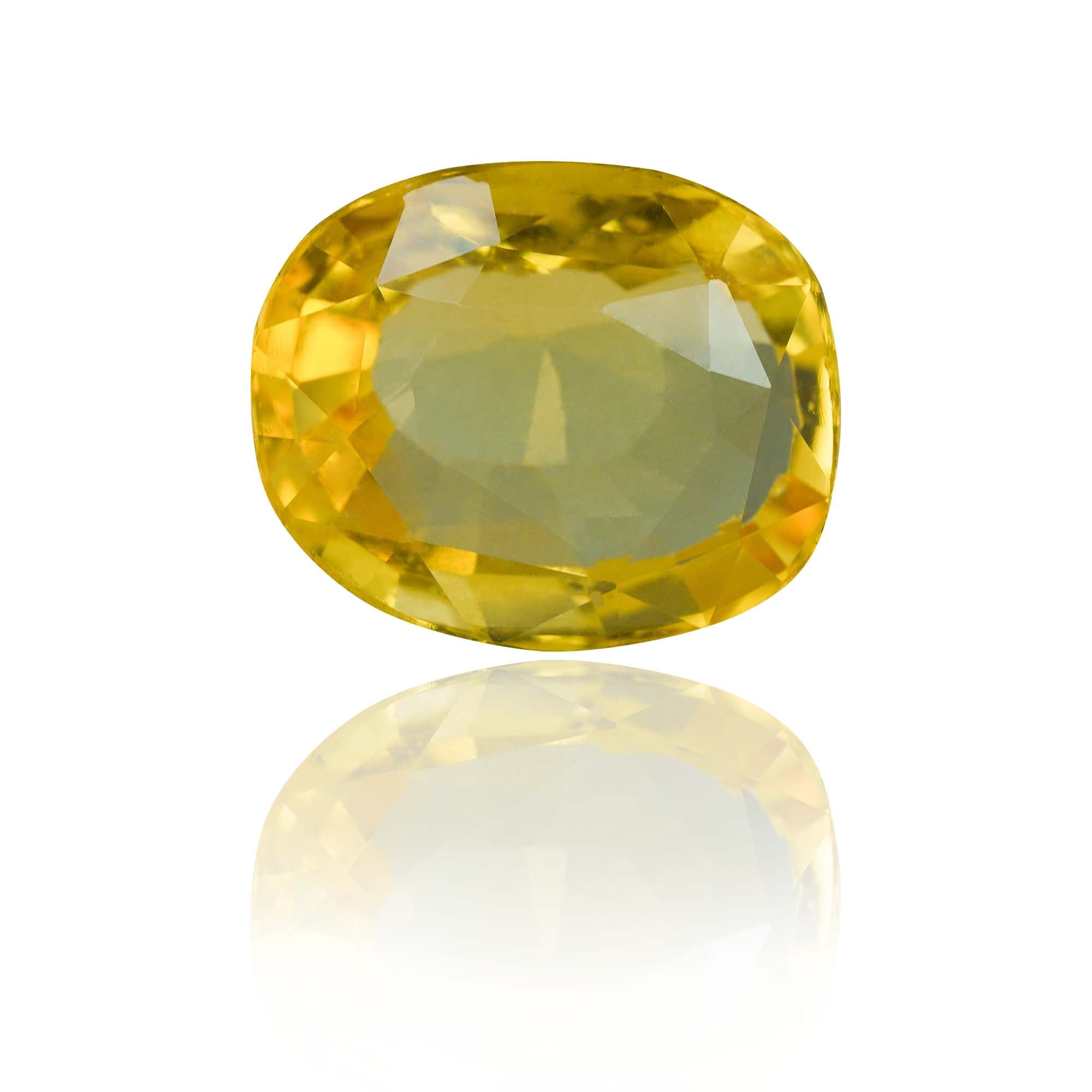 Natural Yellow Sapphire (Pukhraj) 2.62 Ct, Oval, Ceylon – IGTL Certified – front view