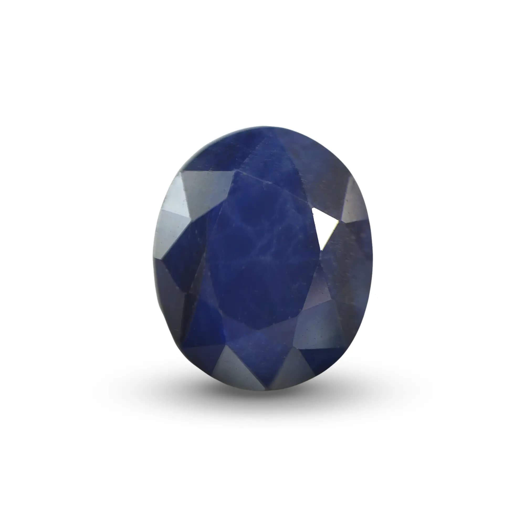 Natural Blue Sapphire (Neelam) 5.89 Ct, Oval, Thailand – Beryllium-diffused, IGTL Certified – front view