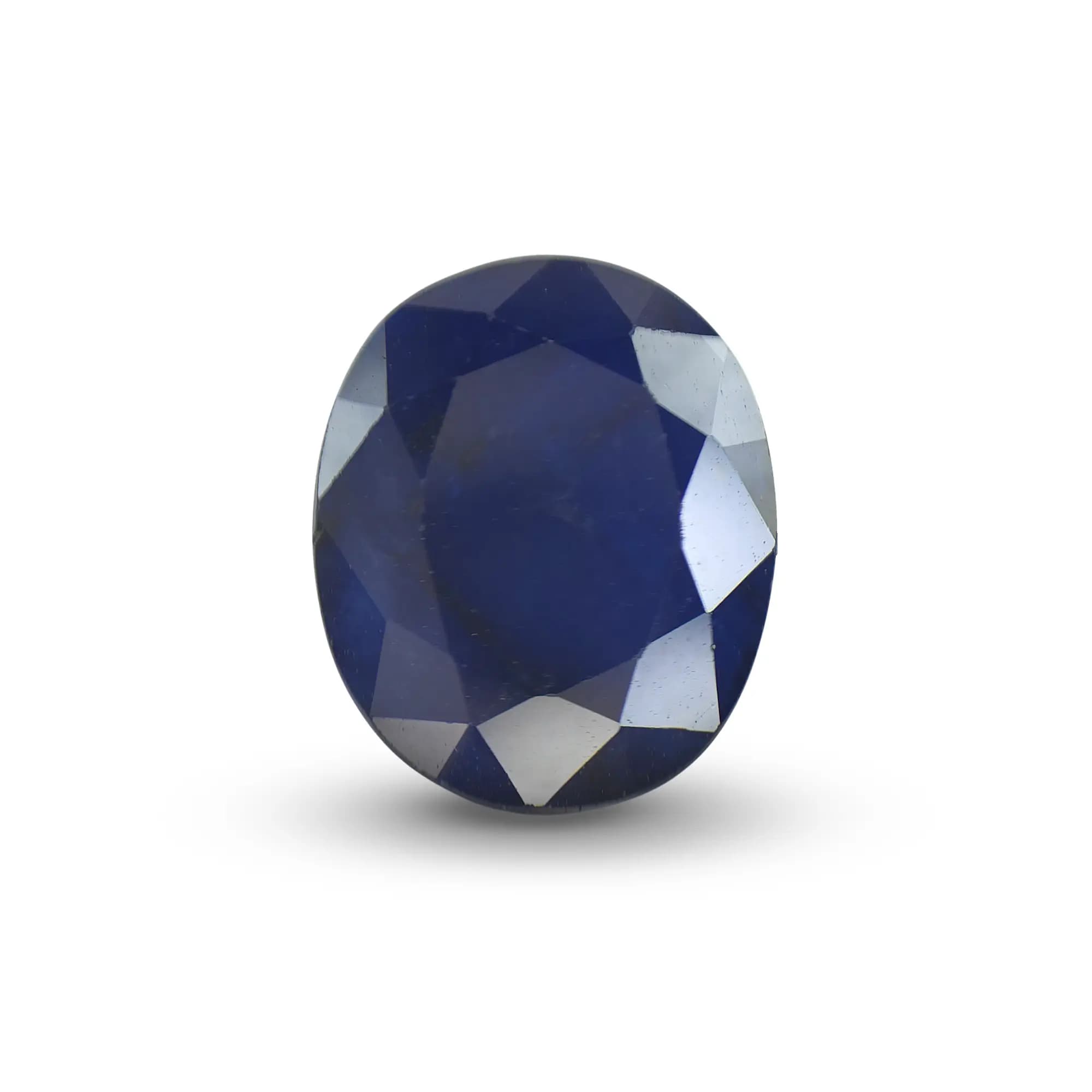 Natural Blue Sapphire (Neelam) 4.66 Ct, Oval, Thailand – Beryllium-diffused, IGTL Certified – front view