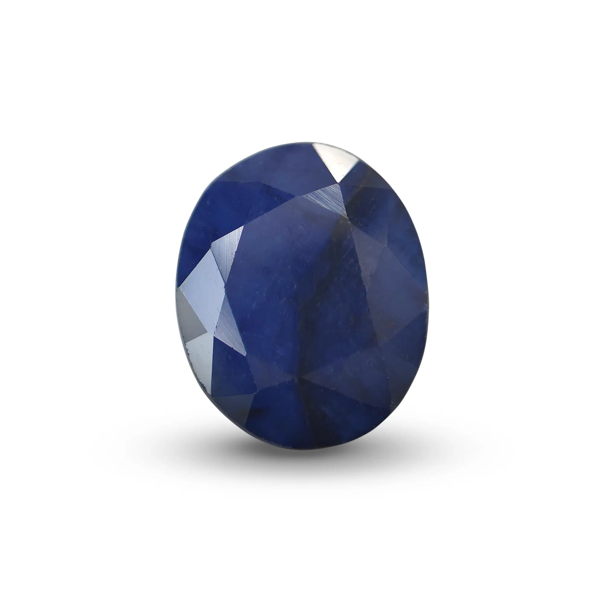 Natural Blue Sapphire (Neelam) 3.63 Ct, Oval, Thailand – Beryllium-diffused, IGTL Certified – front view