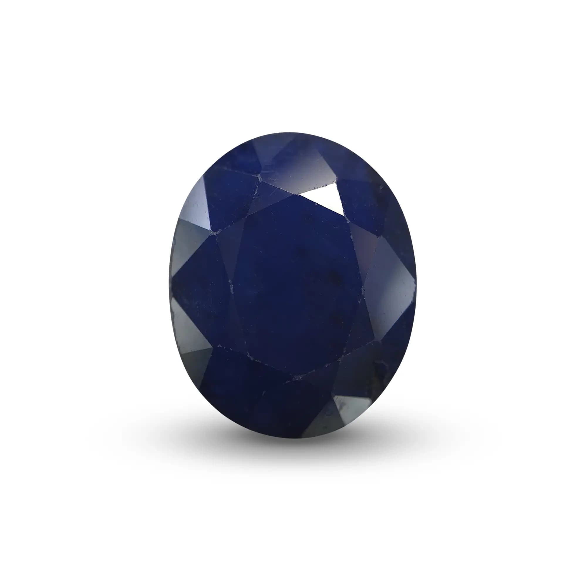 Natural Blue Sapphire (Neelam) 5.79 Ct, Oval, Thailand – Beryllium-diffused, IGTL Certified – front view