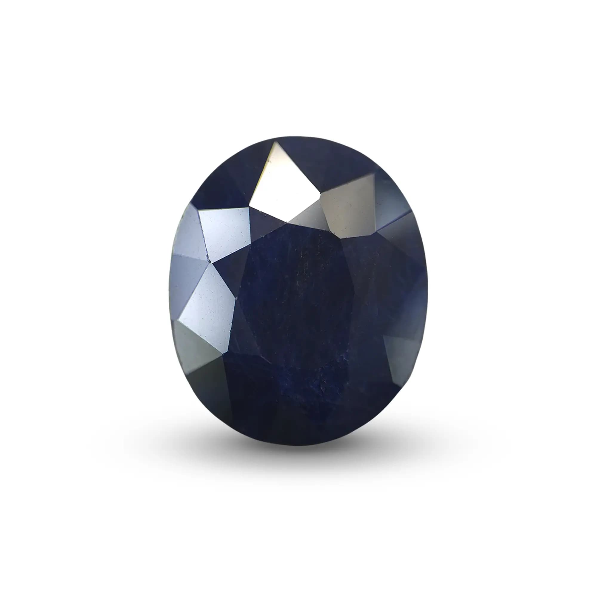 Natural Blue Sapphire (Neelam) 4.67 Ct, Oval, Thailand – Beryllium-diffused, IGTL Certified – front view