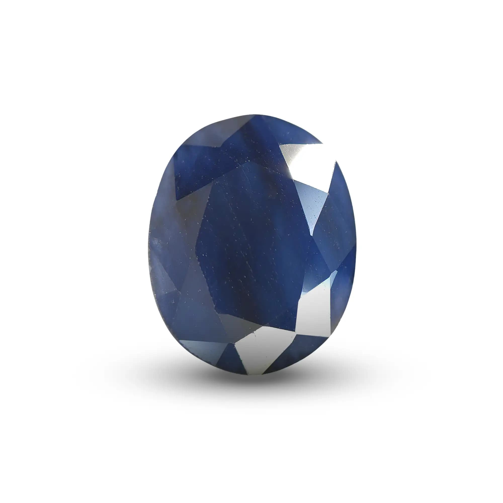 Natural Blue Sapphire (Neelam) 2.81 Ct, Oval, Thailand – Beryllium-diffused, IGTL Certified – front view
