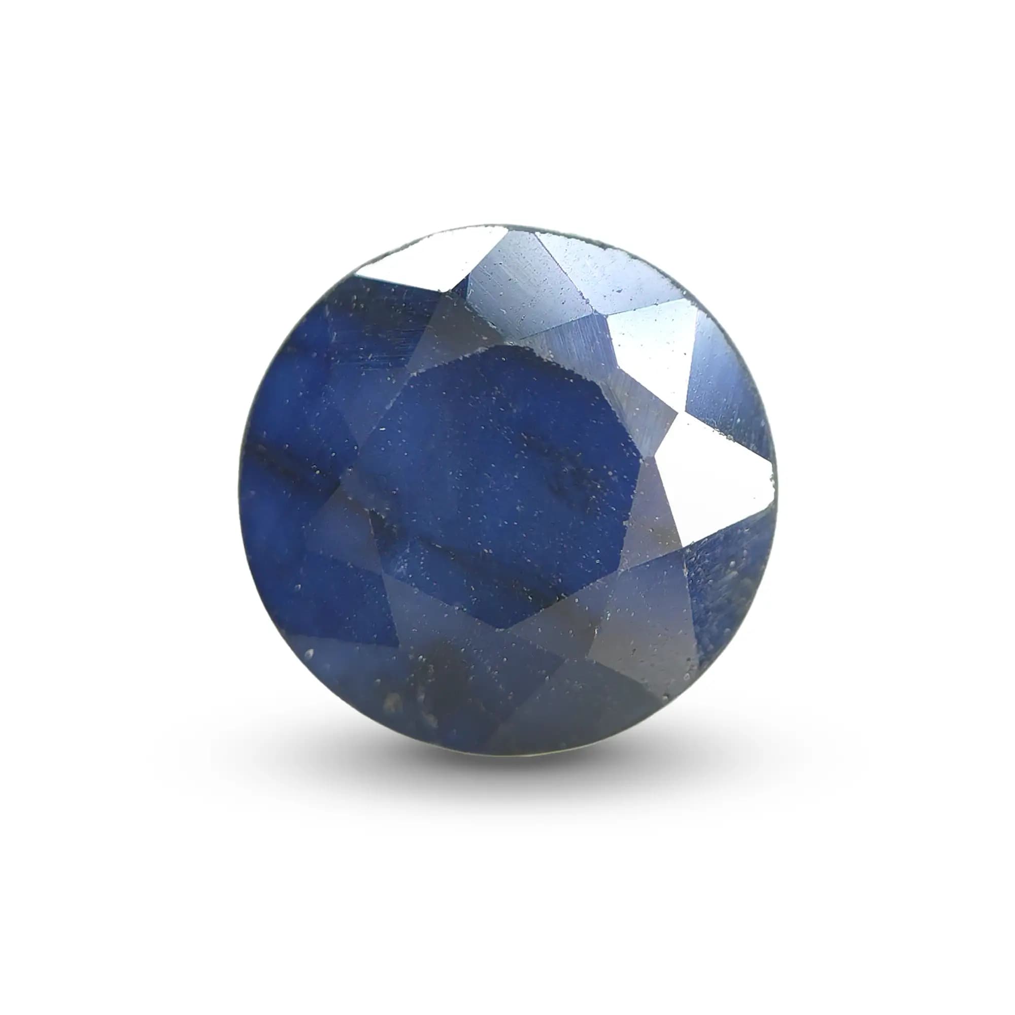 Natural Blue Sapphire (Neelam) 2.46 Ct, Round, Thailand – Beryllium-diffused, IGTL Certified – front view