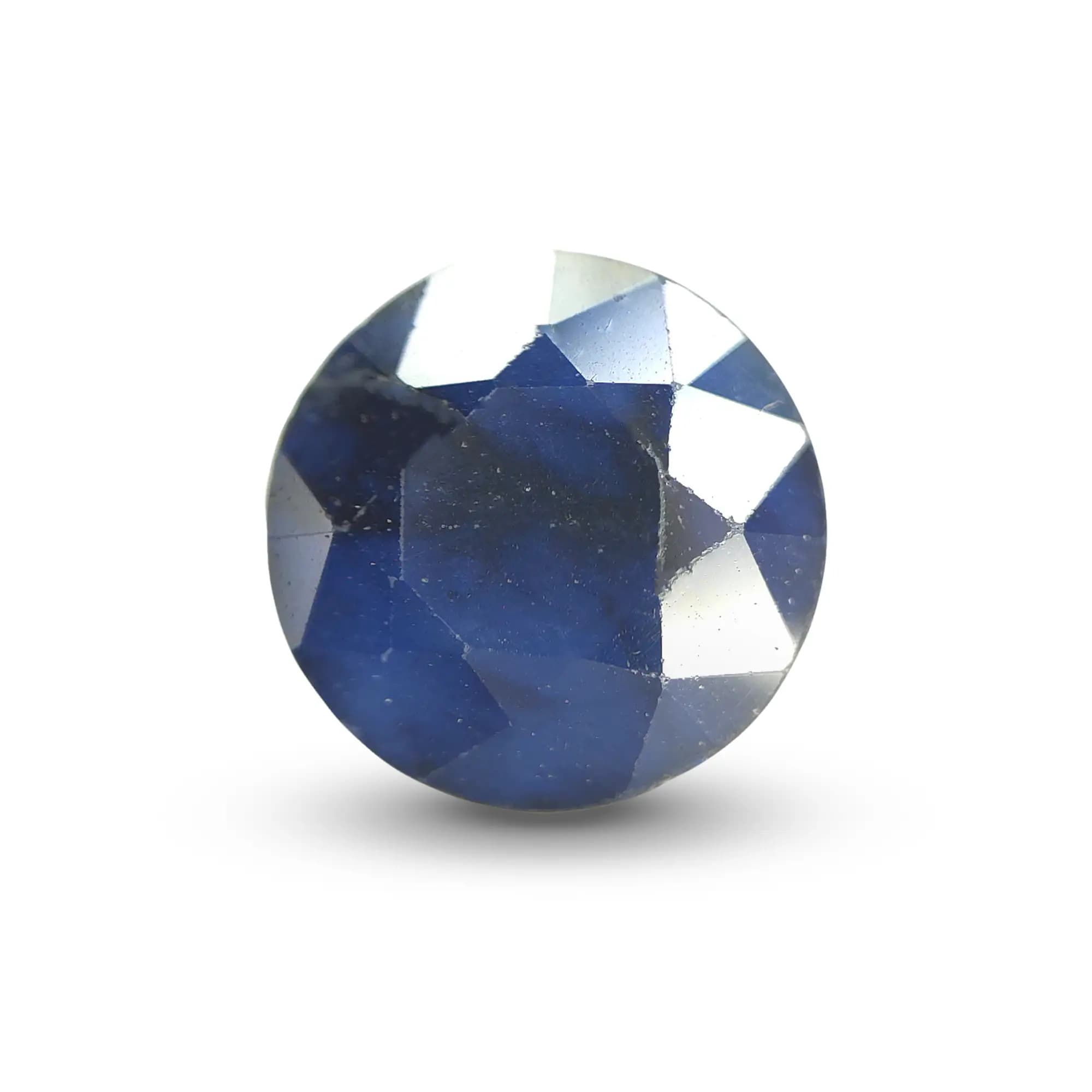 Natural Blue Sapphire (Neelam) 2.51 Ct, Round, Thailand – Beryllium-diffused, IGTL Certified – front view