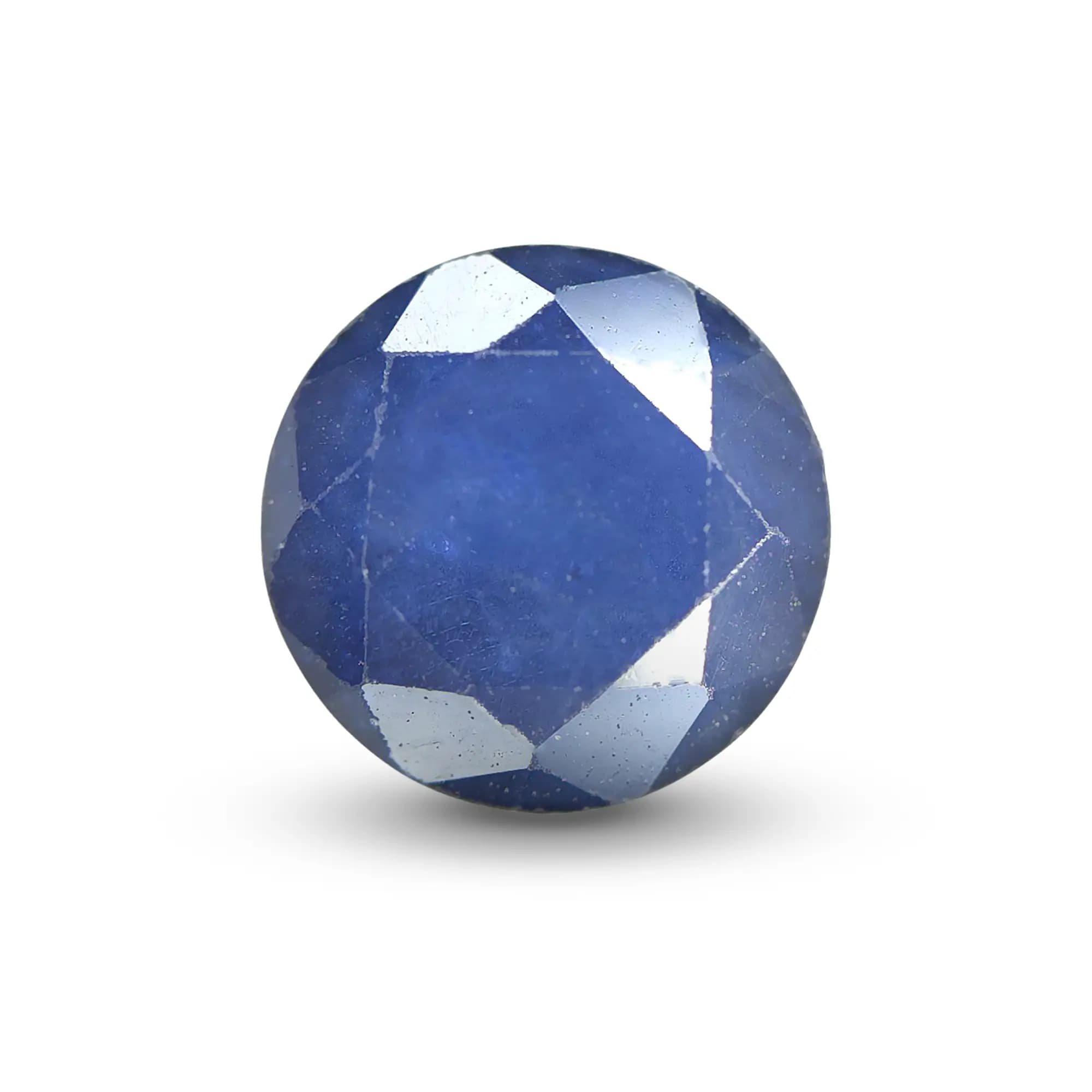 Natural Blue Sapphire (Neelam) 1.8 Ct, Round, Thailand – Beryllium-diffused, IGTL Certified – front view