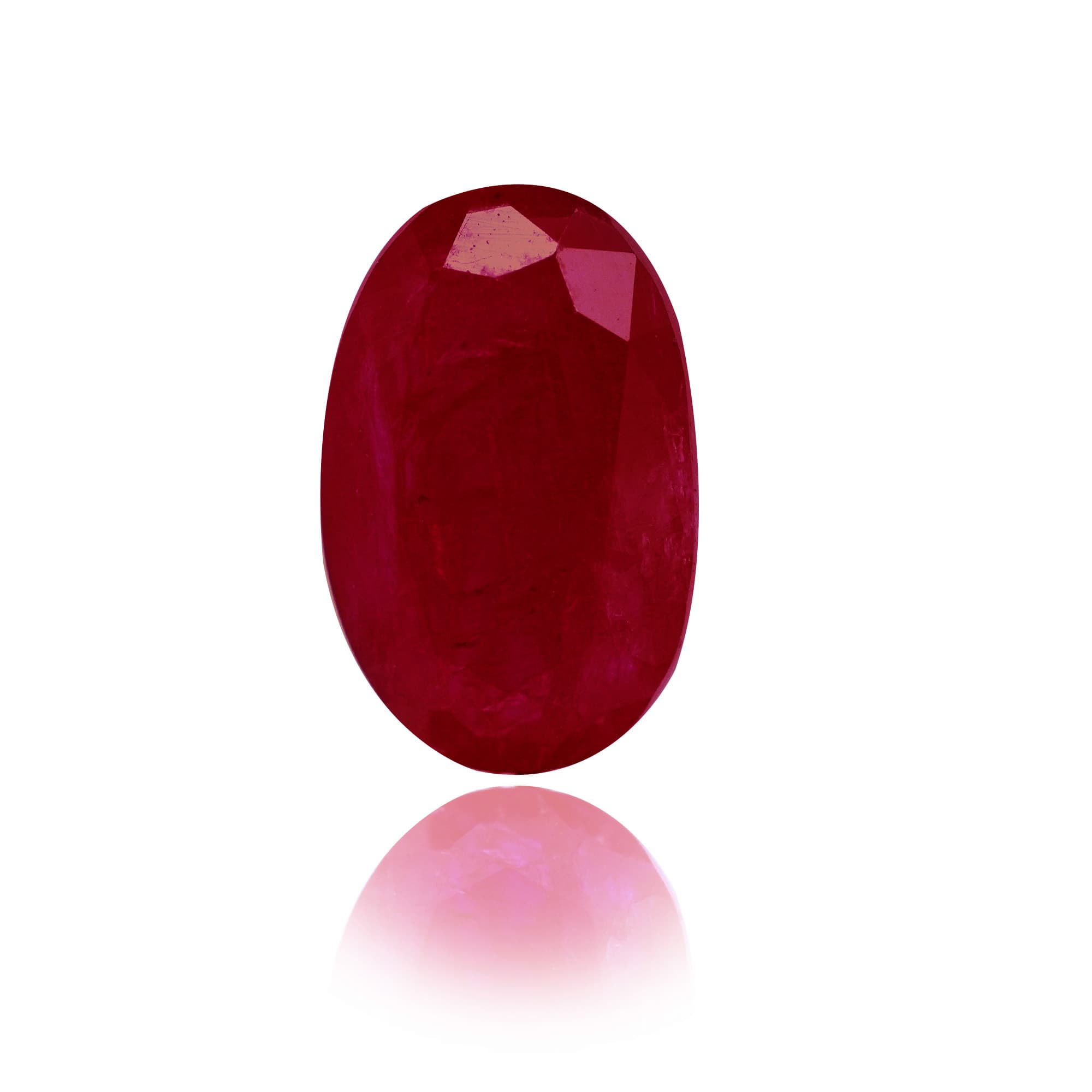 Natural Ruby (Manik) 1.88 Ct, Oval, Burma – IGTL Certified – front view