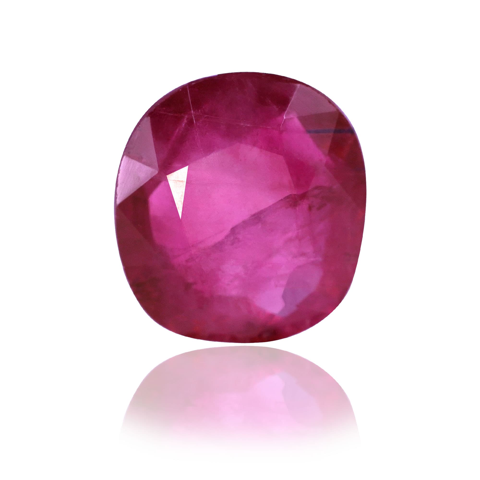 Natural Ruby (Manik) 1.63 Ct, Cushion, Burma – IGTL Certified – front view