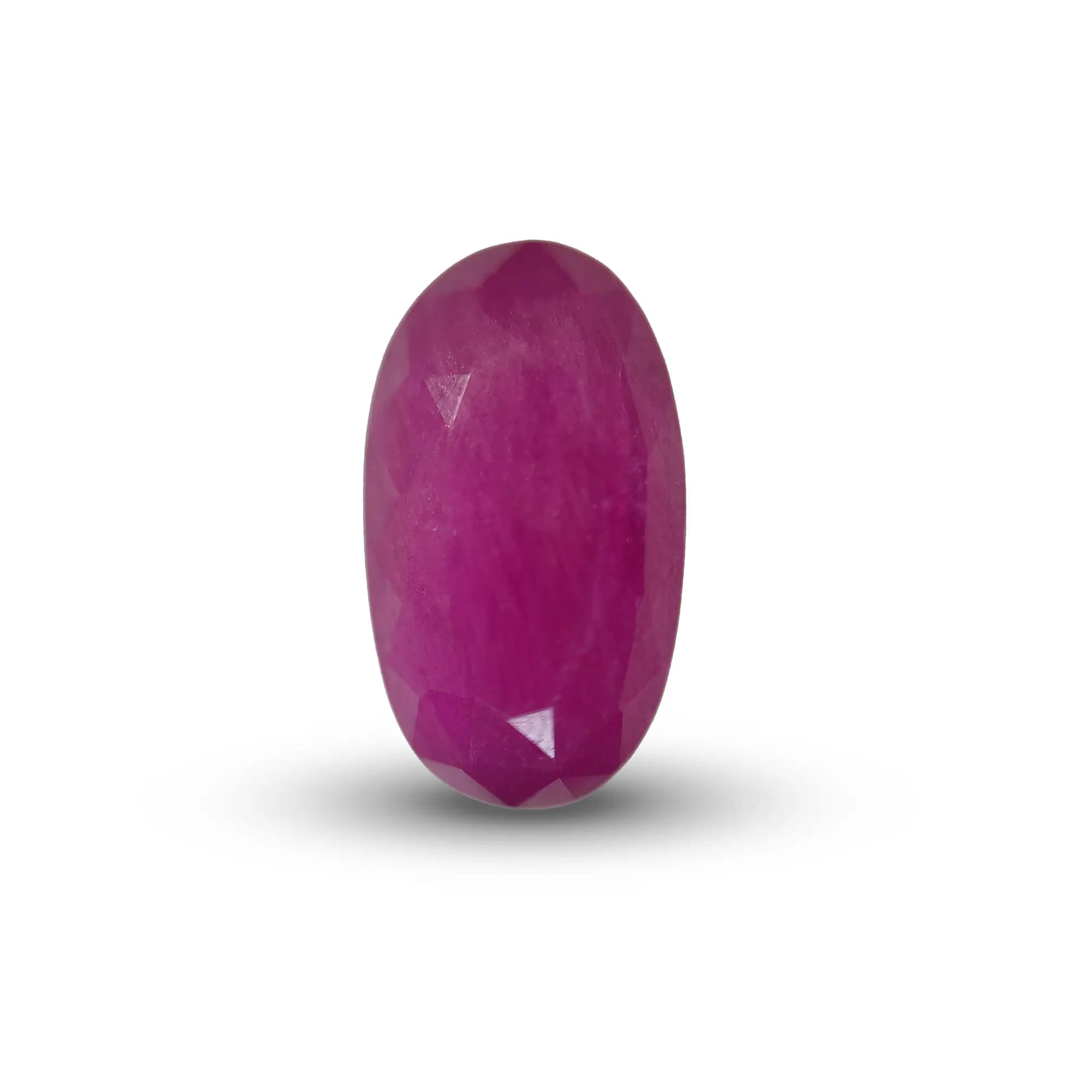 Natural Ruby (Manik) 7.94 Ct, Oval, Burma – IGTL Certified – front view