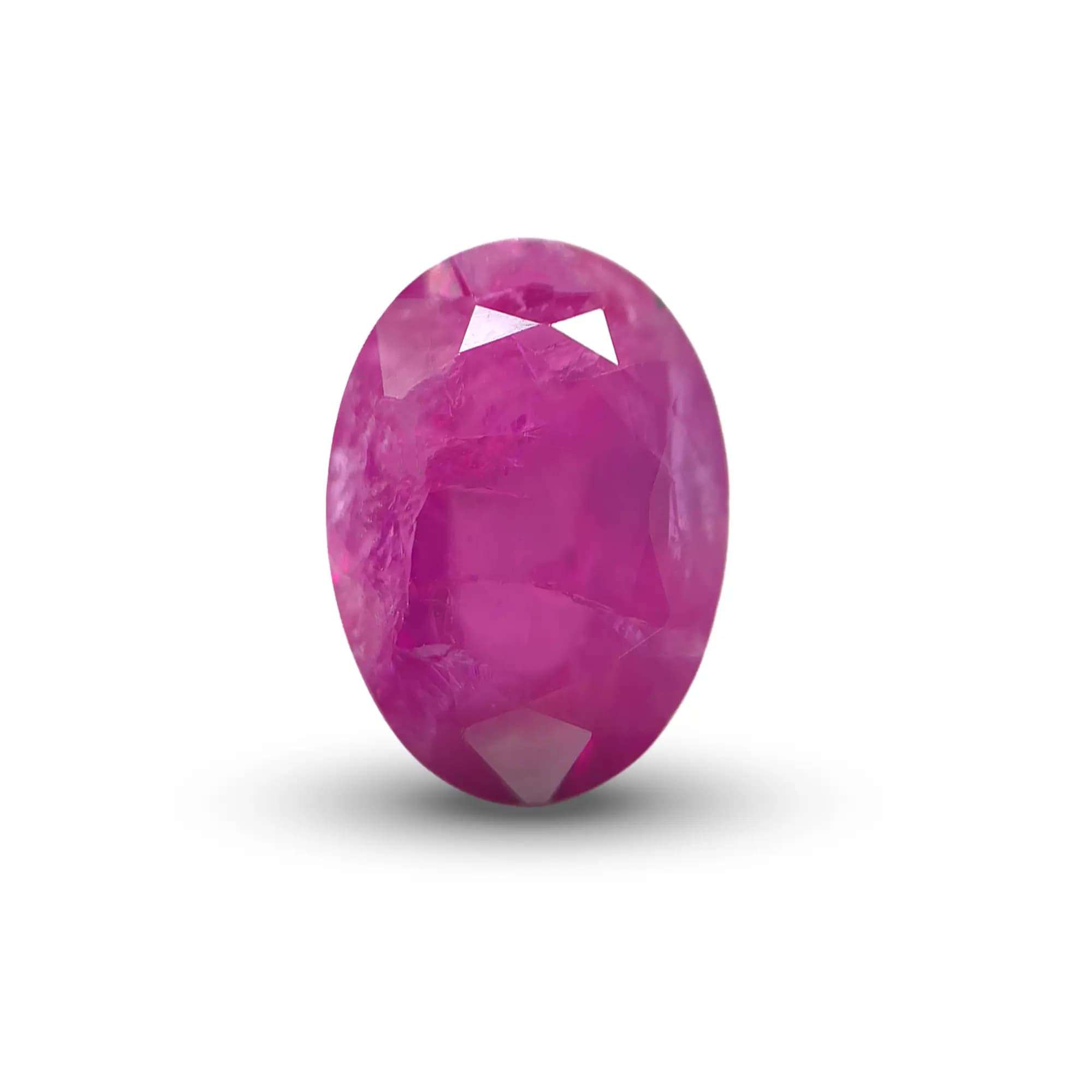 Natural Ruby (Manik) 2.48 Ct, Oval, Burma – IGTL Certified – front view