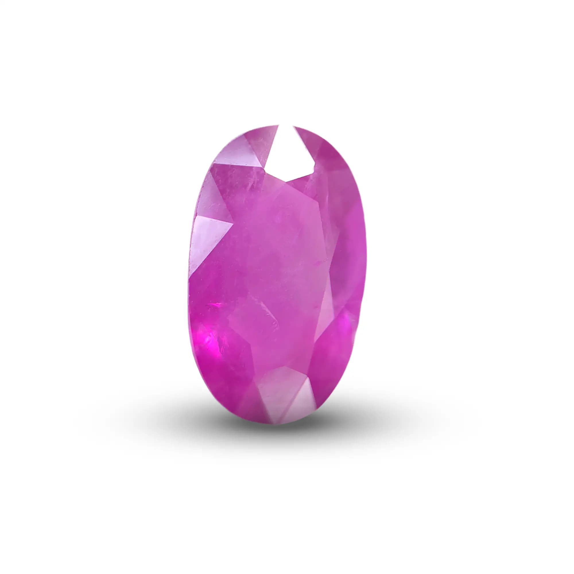 Natural Ruby (Manik) 2.79 Ct, Oval, Burma – IGTL Certified – front view