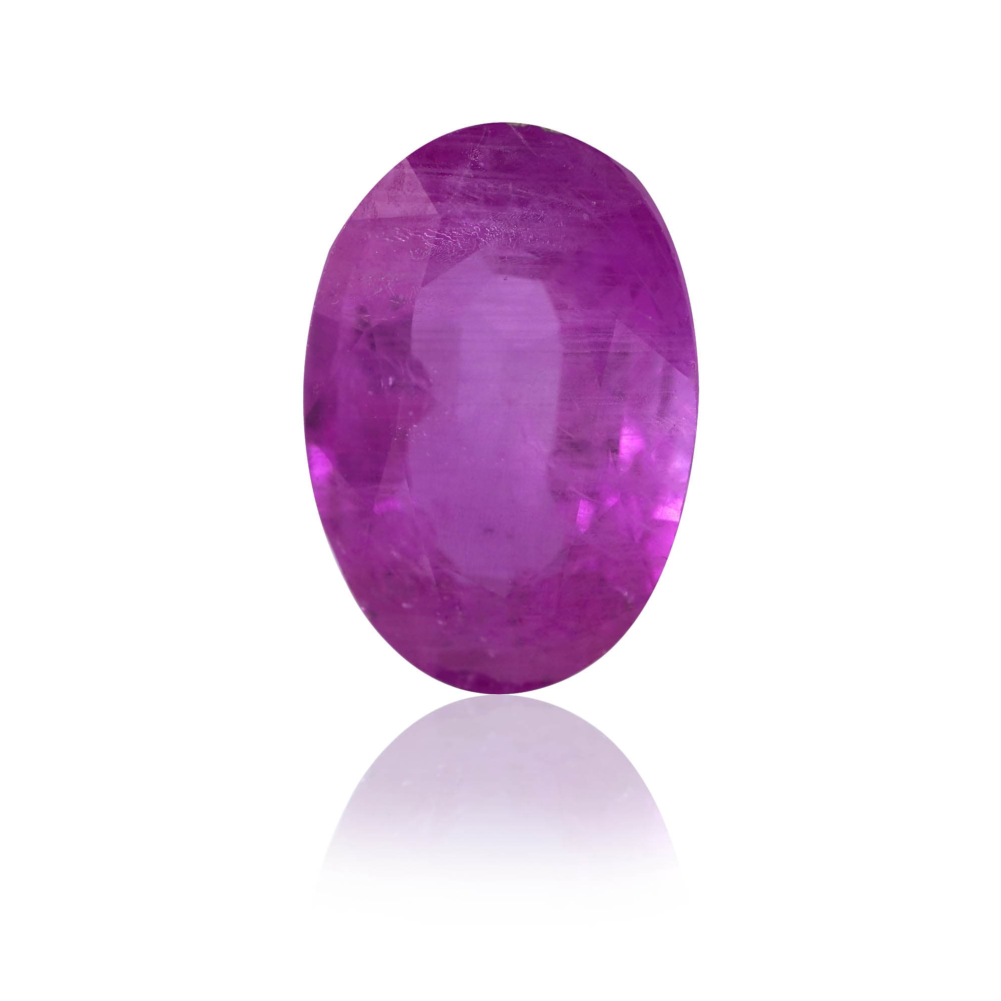 Natural Ruby (Manik) 2.25 Ct, Oval, Burma – IGTL Certified – front view
