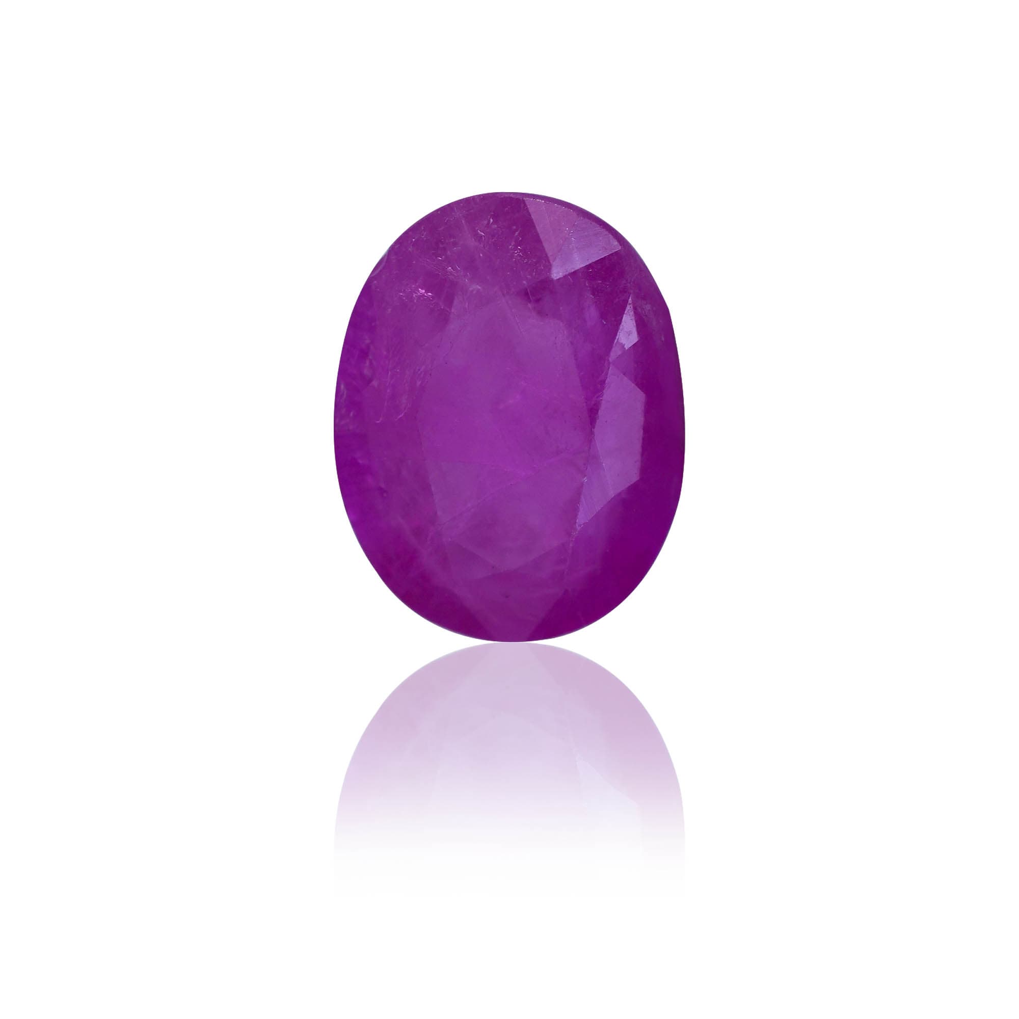 Natural Ruby (Manik) 2.36 Ct, Oval, Burma – IGTL Certified – front view