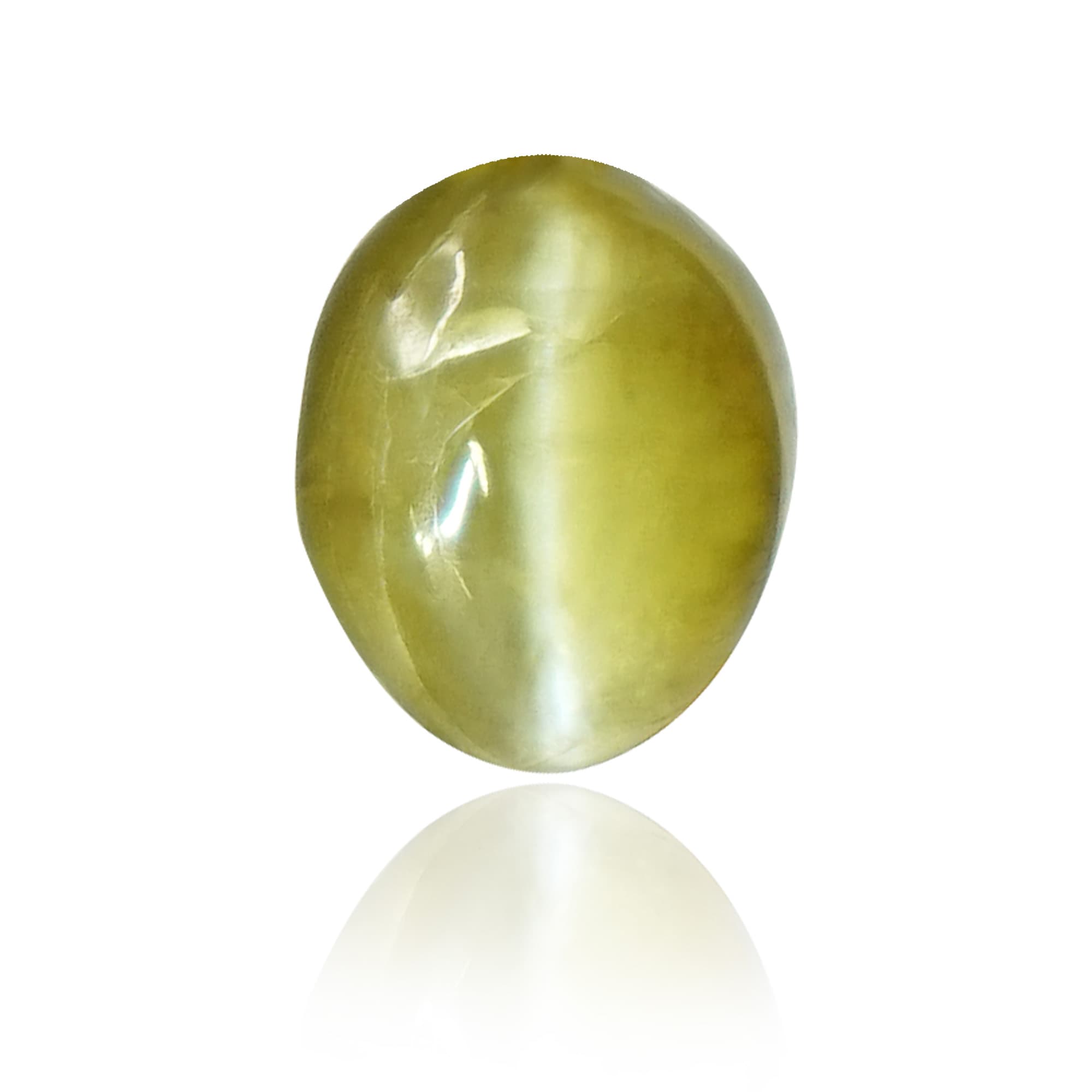 Natural Chrysoberyl Cat's Eye (Lehsunia) 3.37 Ct, Oval – IGTL Certified – front view