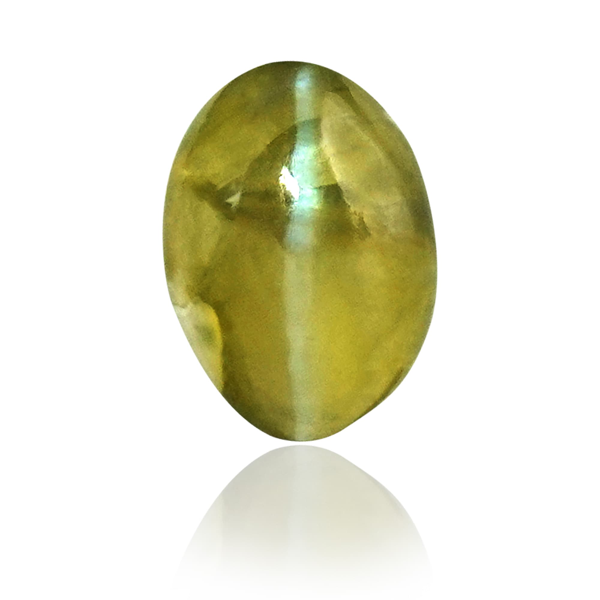 Natural Chrysoberyl Cat's Eye (Lehsunia) 4 Ct, Oval – IGTL Certified – front view