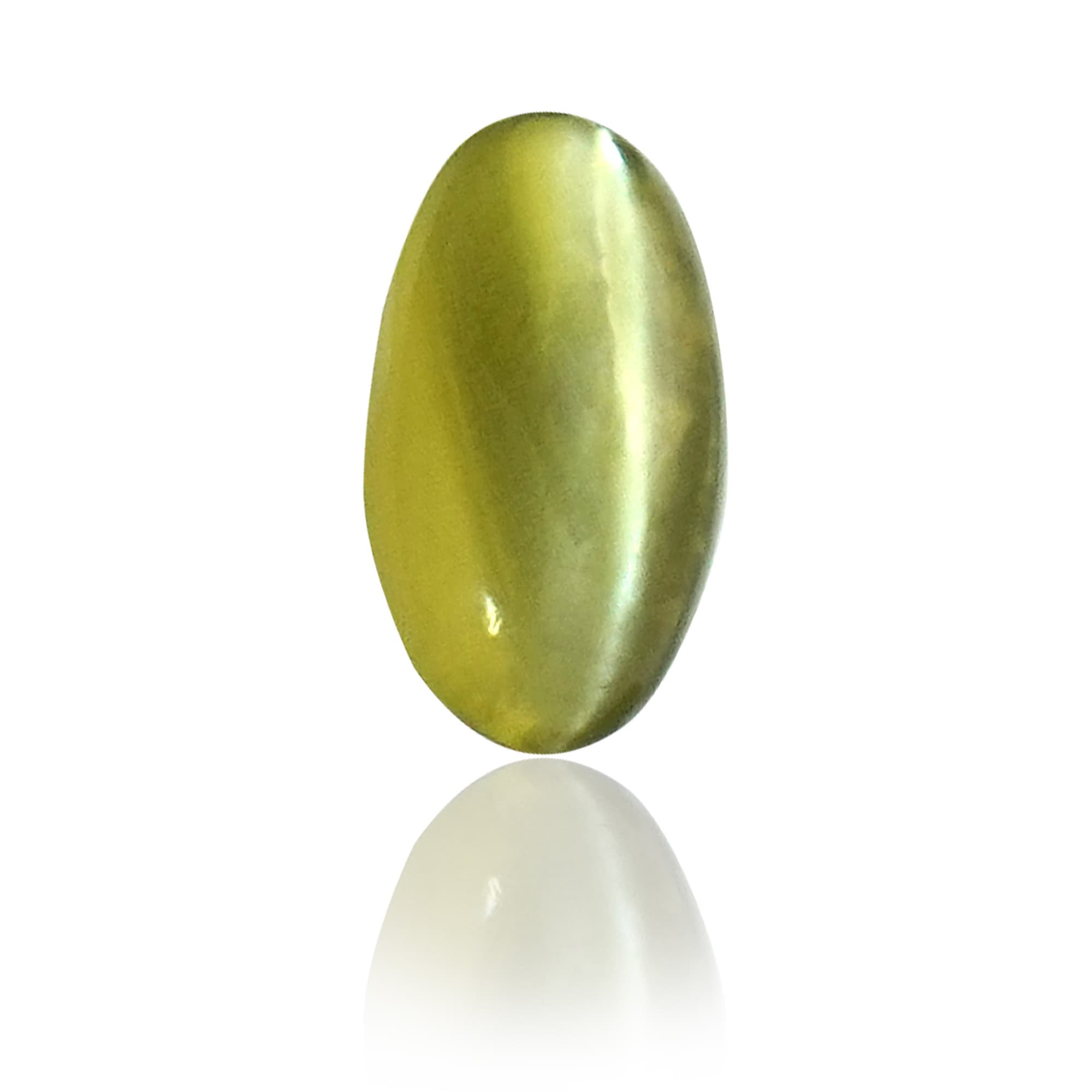 Natural Chrysoberyl Cat's Eye (Lehsunia) 1.52 Ct, Oval – IGTL Certified – front view