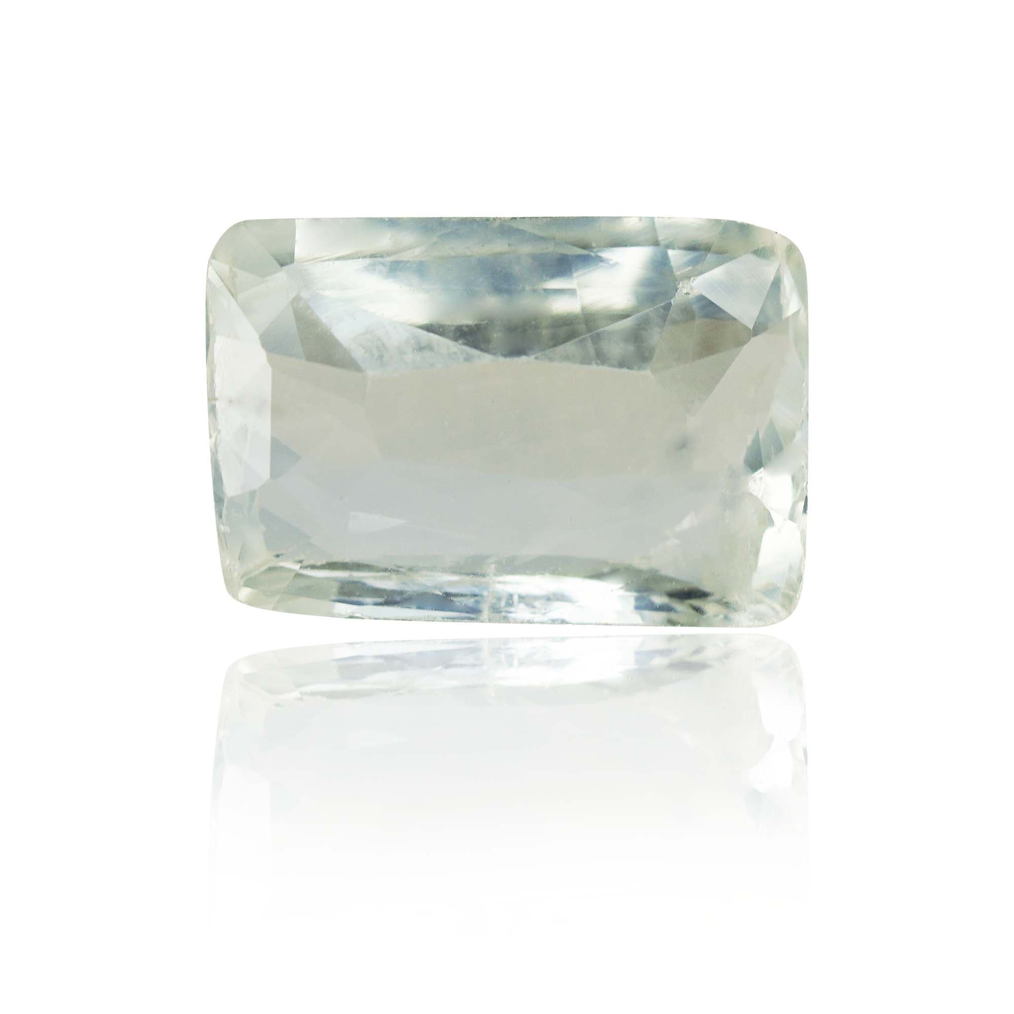 Natural Unheated White Sapphire 2.05 Ct, Cushion, Ceylon – IGTL Certified – front view