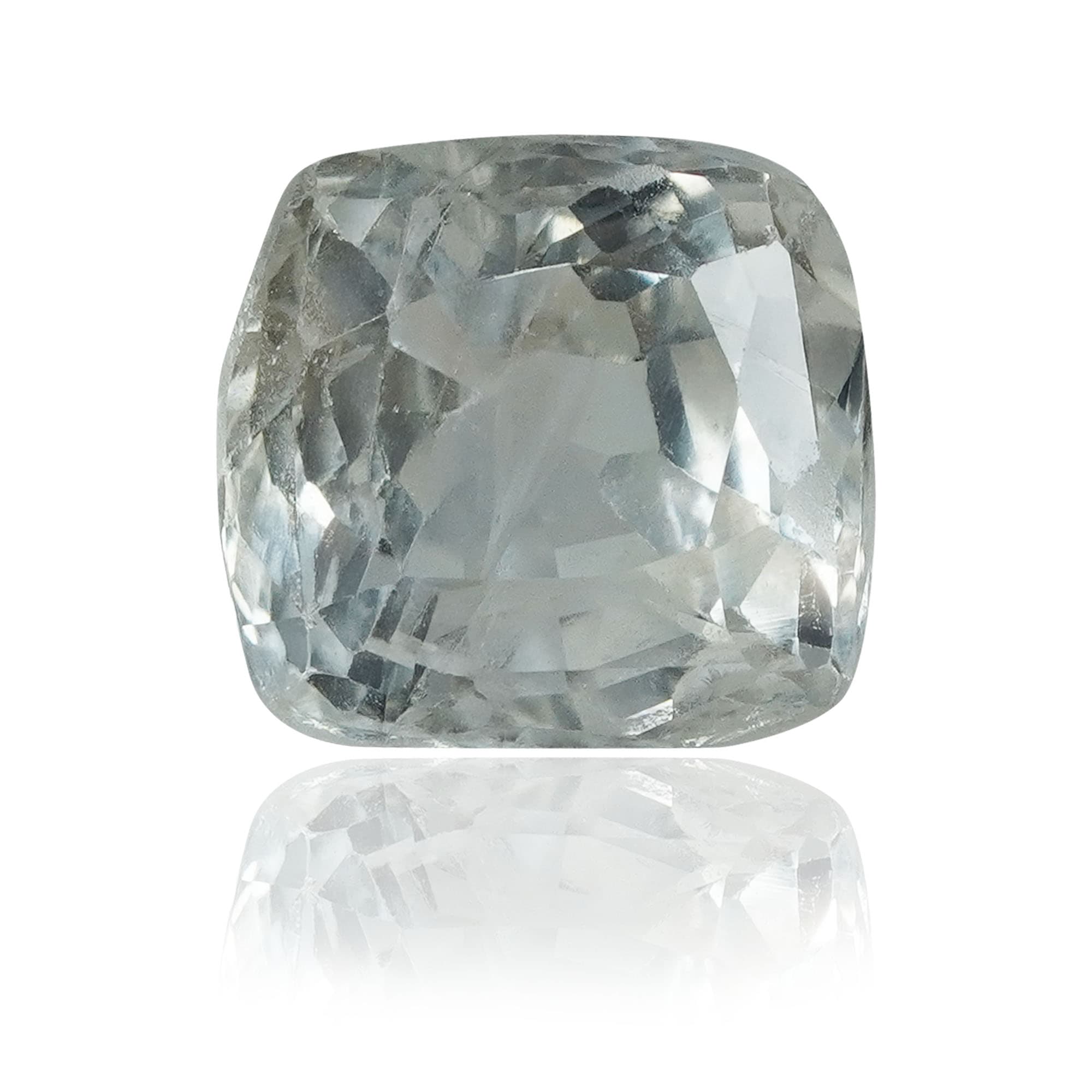 Natural Unheated White Sapphire 1.09 Ct, Cushion, Ceylon – IGTL Certified – front view