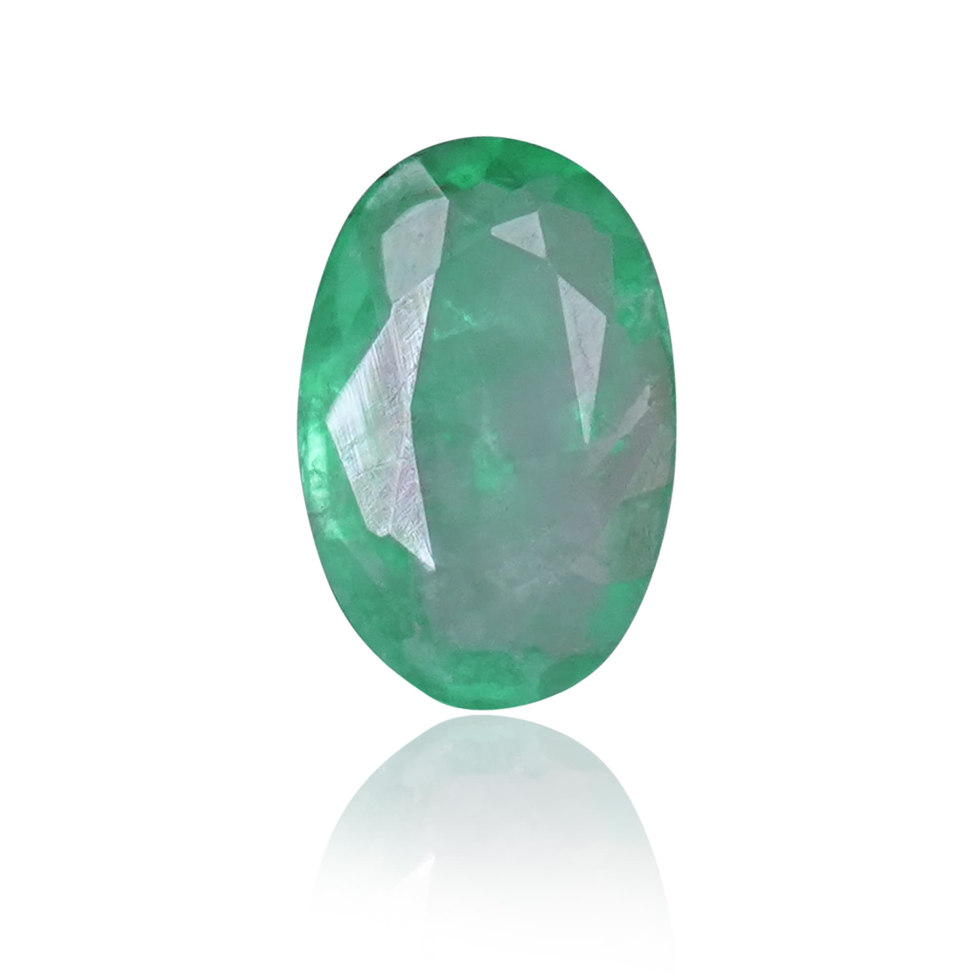 Natural Emerald (Panna) 2.25 Ct, Oval, Zambia – IGTL Certified – front view