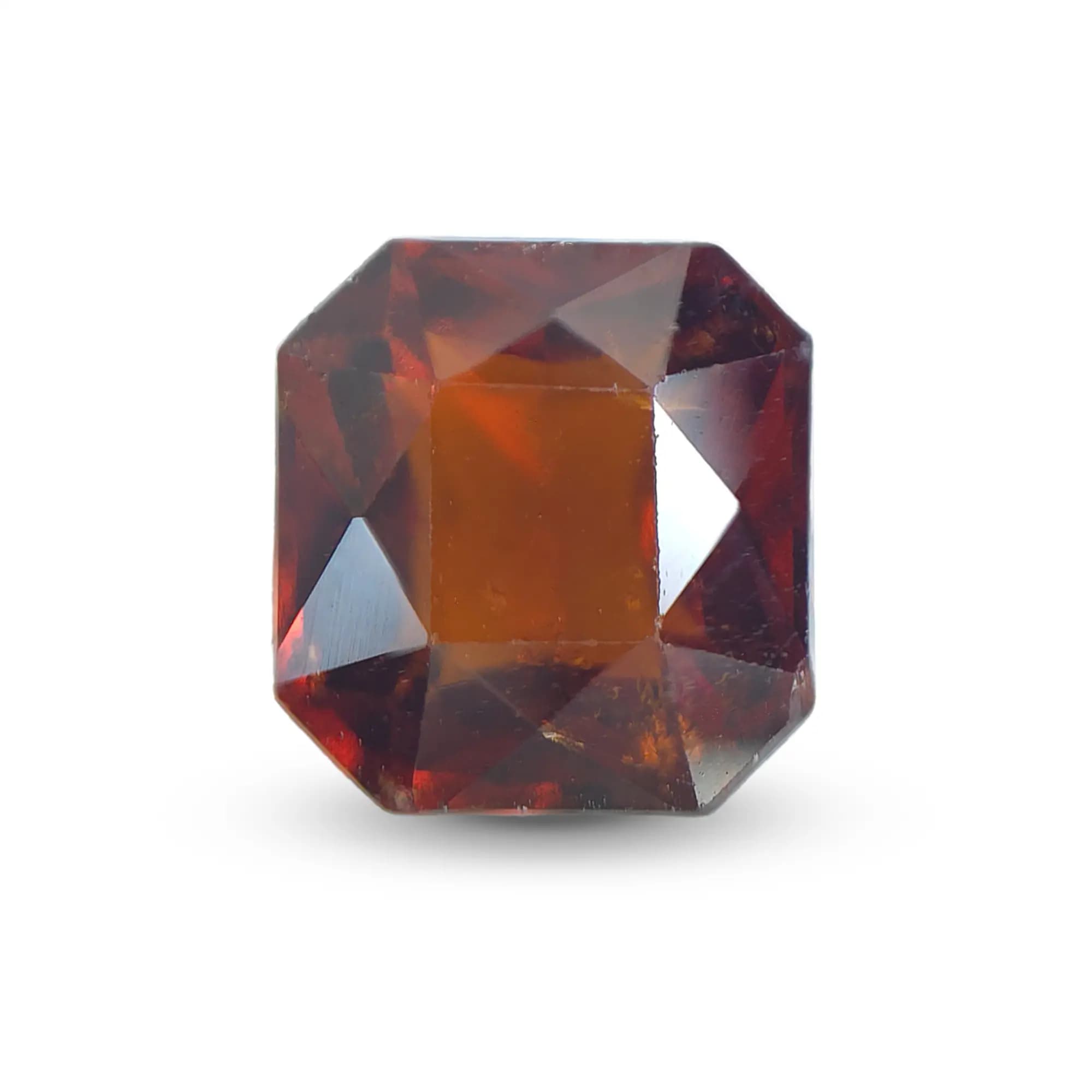 Natural Hessonite (Gomed) 2.36 Ct, Octagon, Ceylon – IGTL Certified – front view