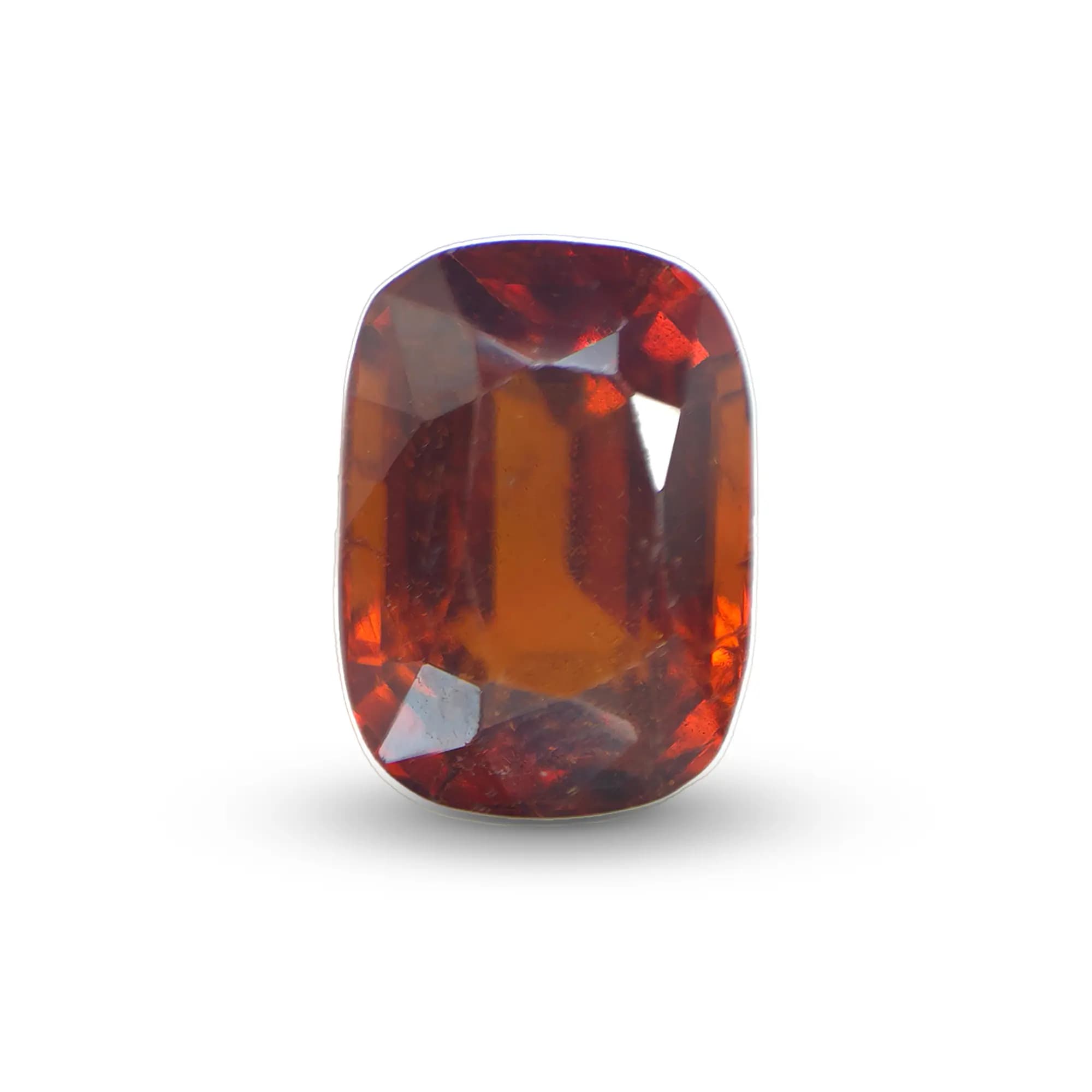 Natural Hessonite (Gomed) 5.57 Ct, Cushion, Ceylon – IGTL Certified – front view