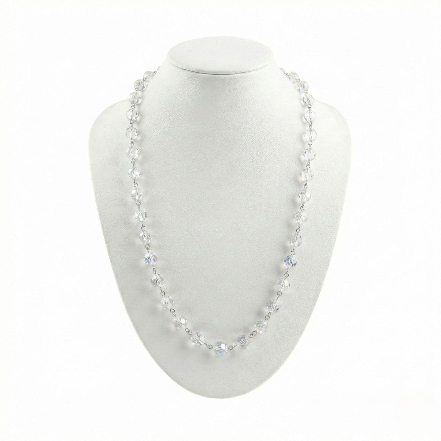 Sphatik Mala with Silver String (Design K4-282)