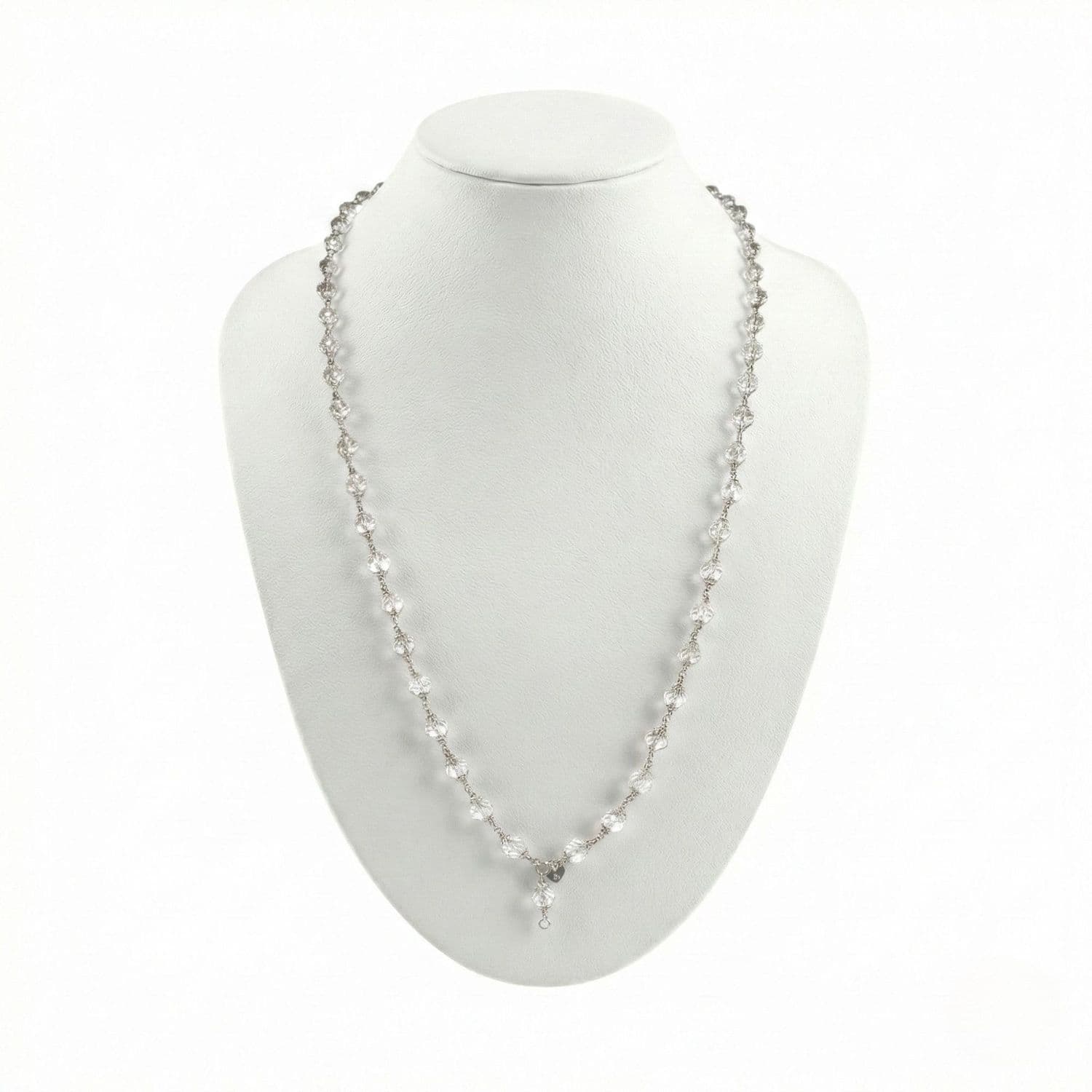 Sphatik Mala with Silver String (Design K4-283)