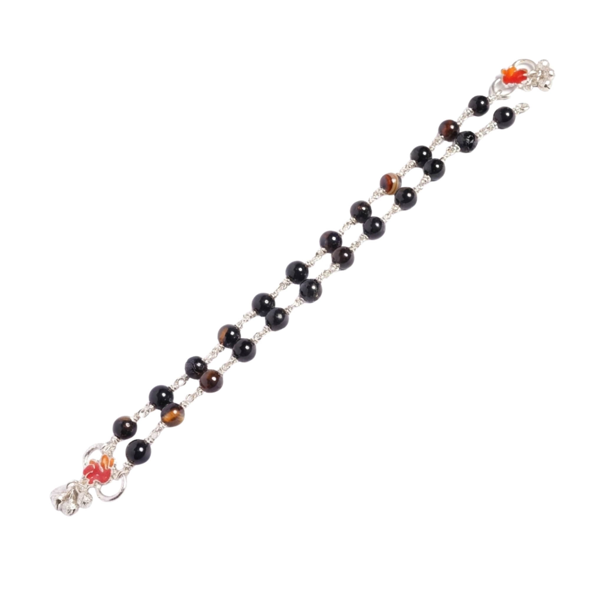 Silver Fancy Anklet with Natural Stones (Design K4-294)