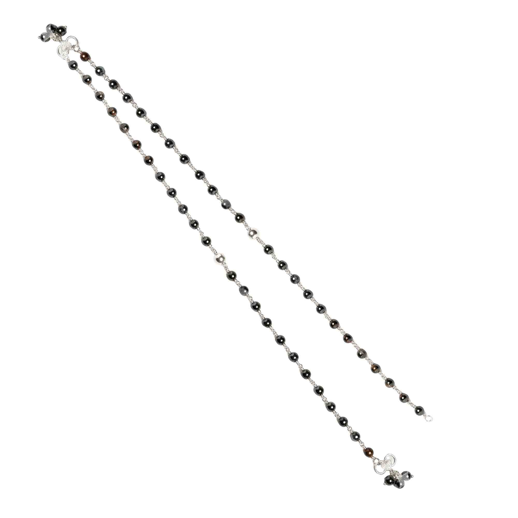 Silver Fancy Anklet with Natural Stones (Design K5-150)