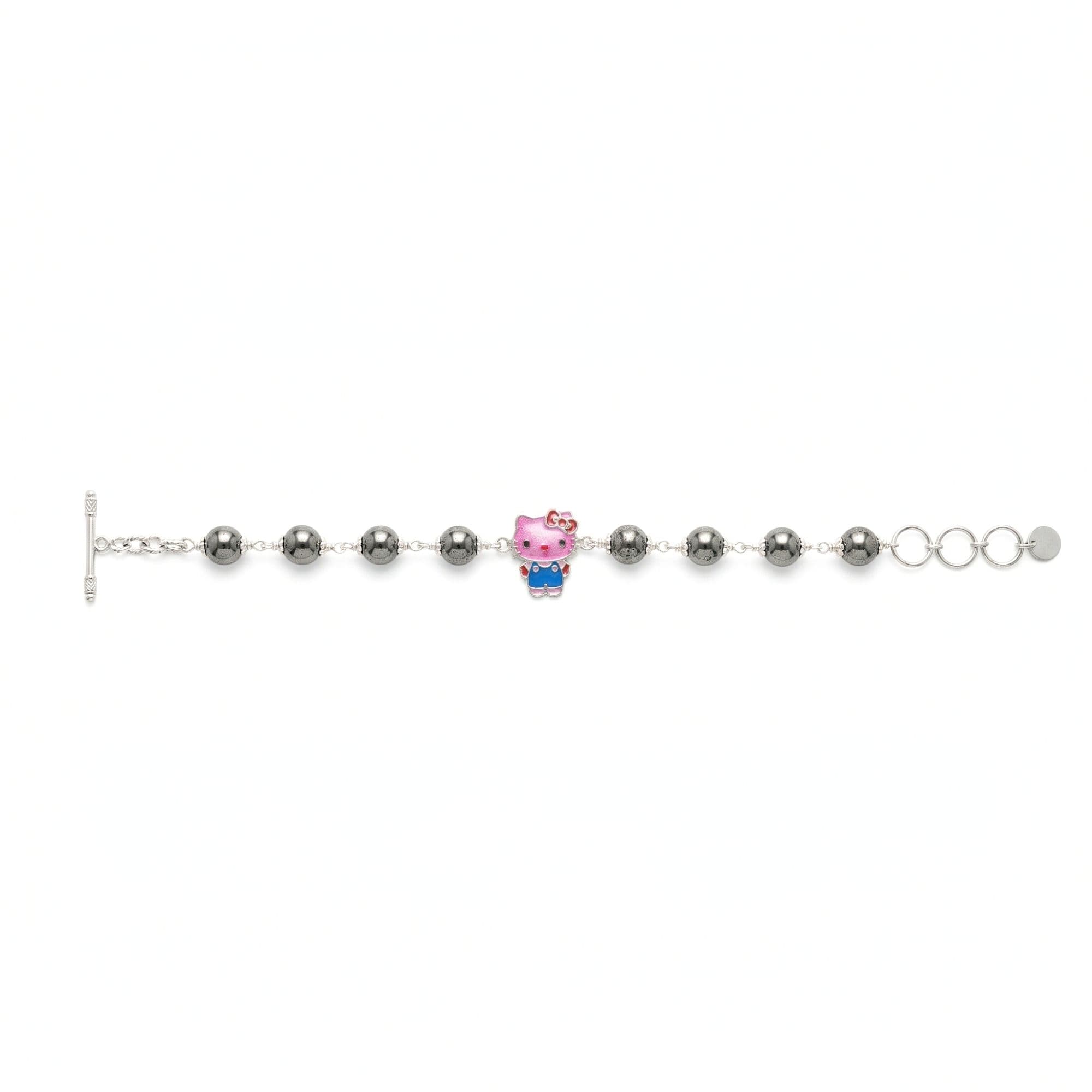Pyrite Round Beads with Handmade Bracelet in Silver (Design K5-279)