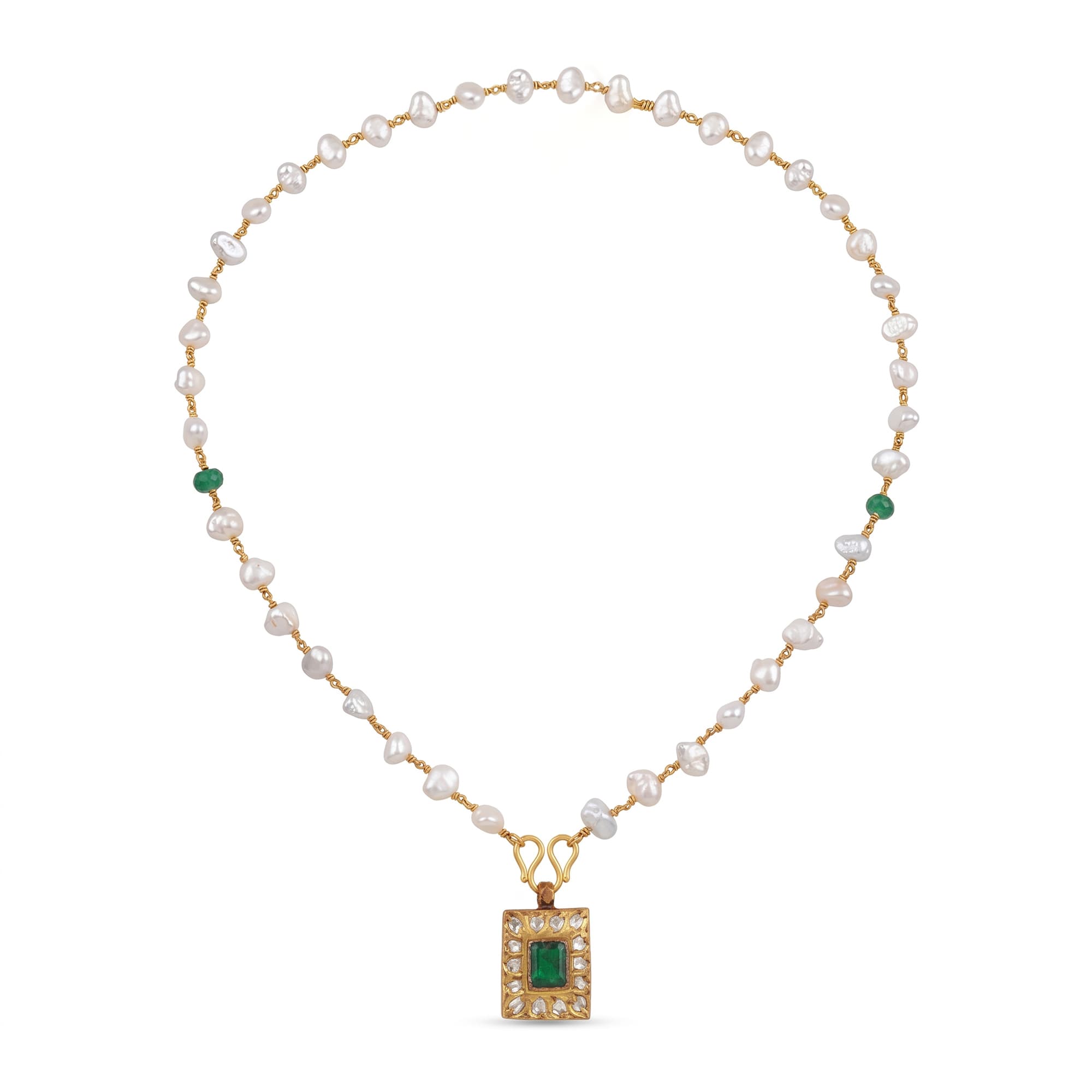 Pearl Antique Necklace in 22K Yellow Gold – 6.73 g