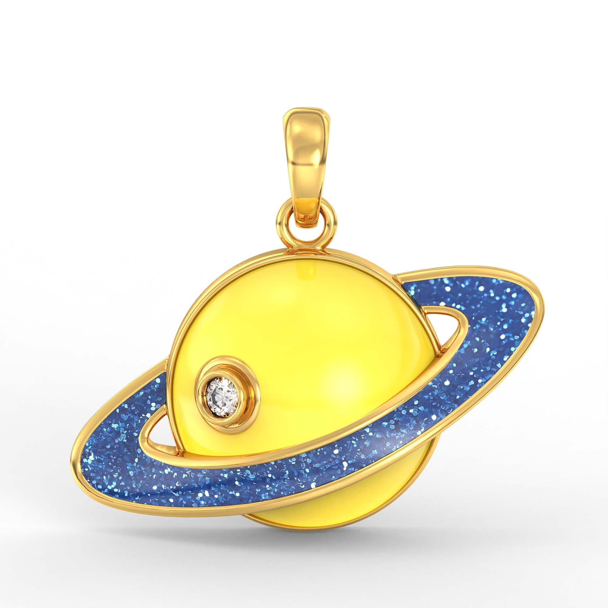 Kids Pendant in 22K Yellow Gold with Lab grown diamond