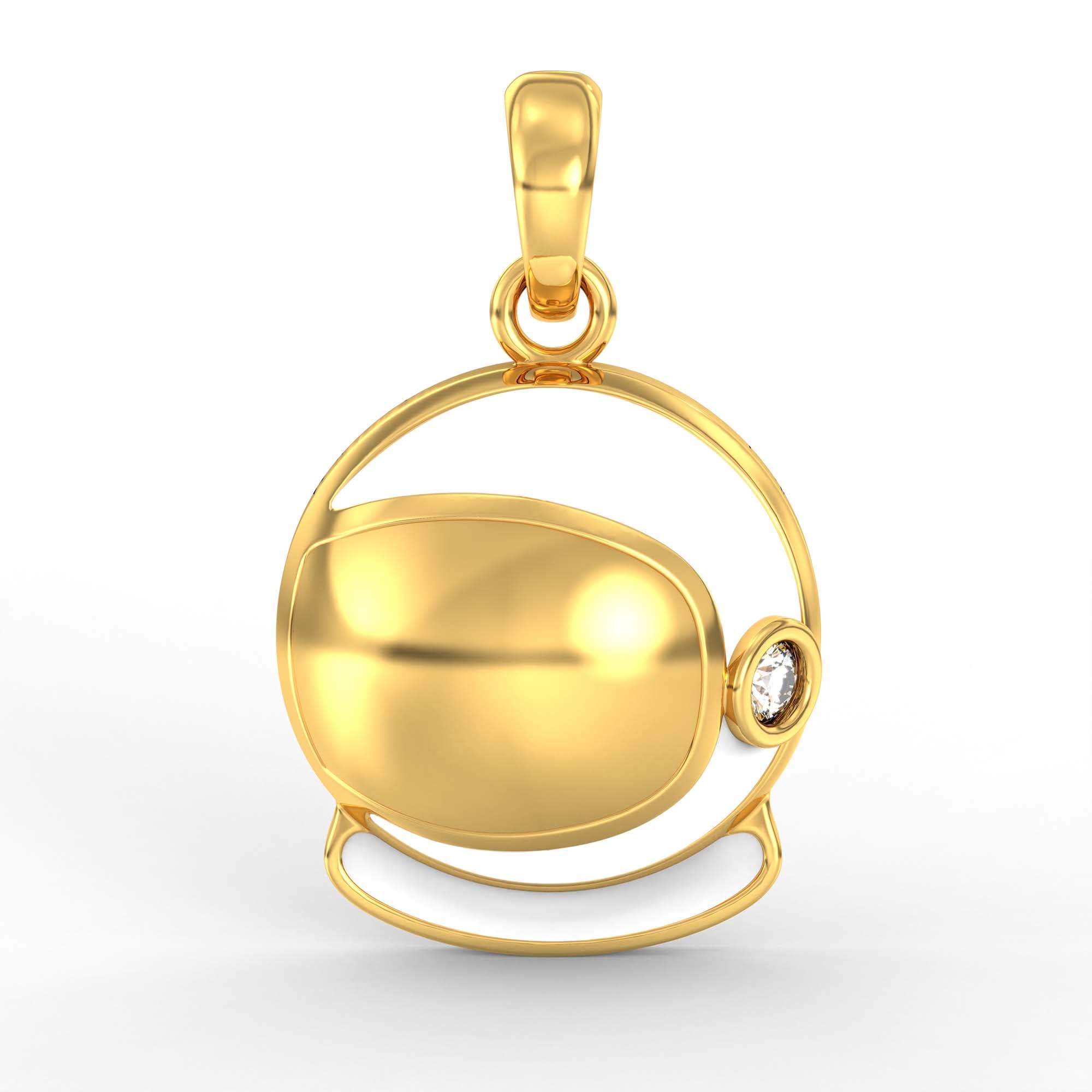 Kids Pendant in 22K Yellow Gold with Lab grown diamond
