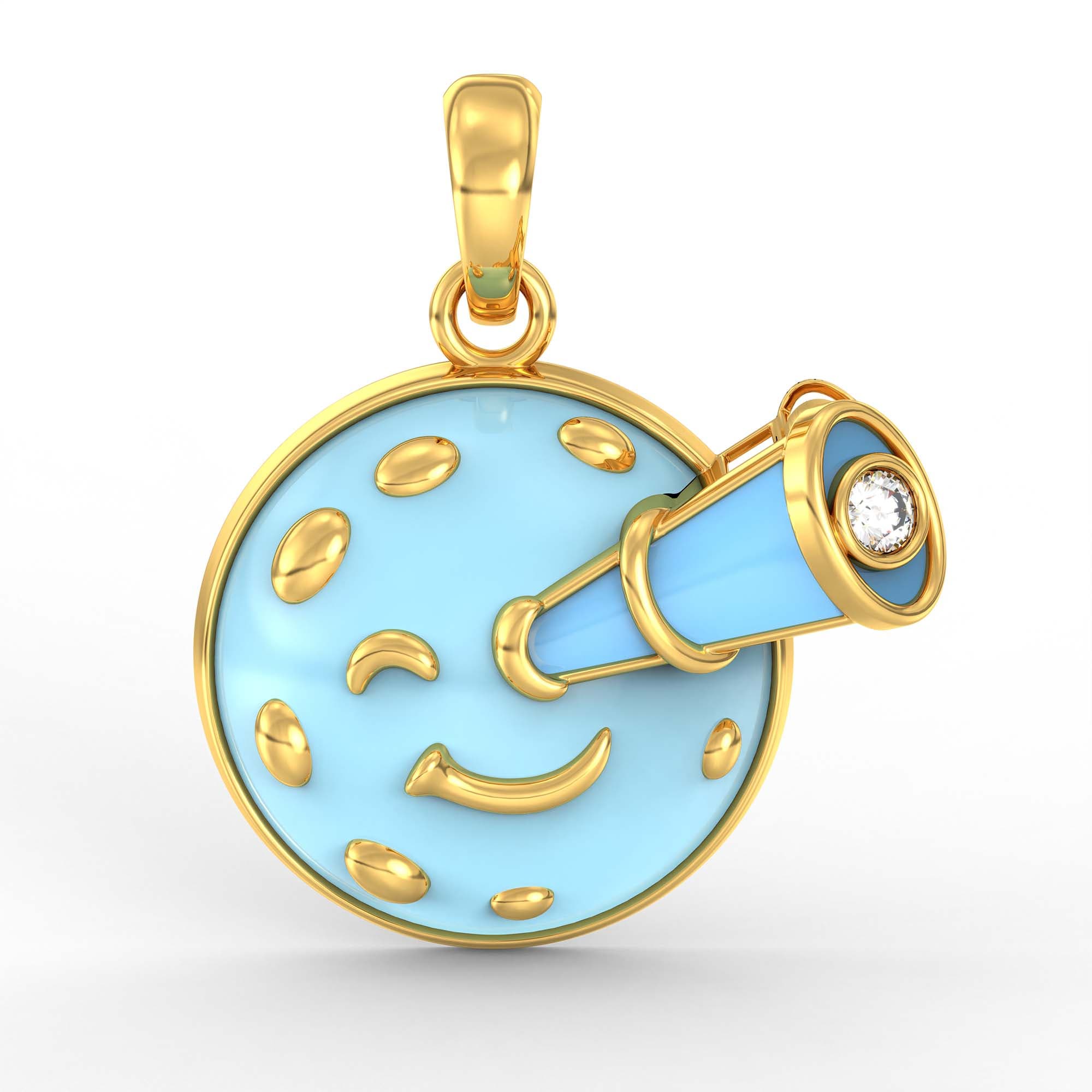 Kids Pendant in 22K Yellow Gold with Lab grown diamond