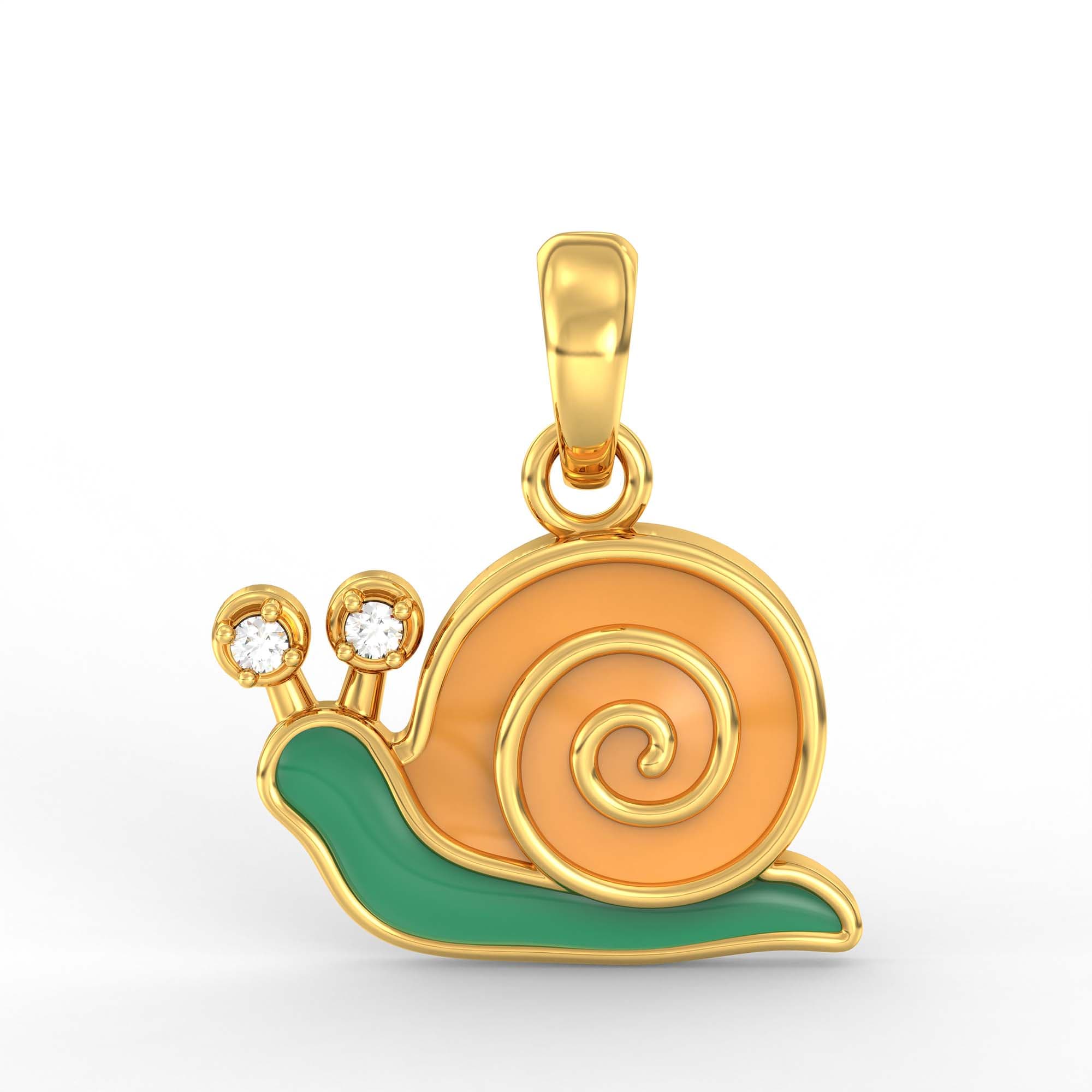 Kids Pendant in 22K Yellow Gold with Lab grown diamond