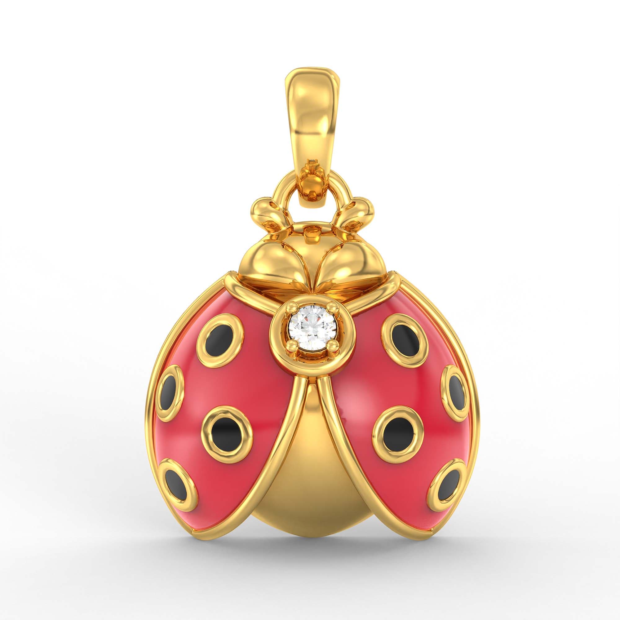 Kids Pendant in 22K Yellow Gold with Lab grown diamond