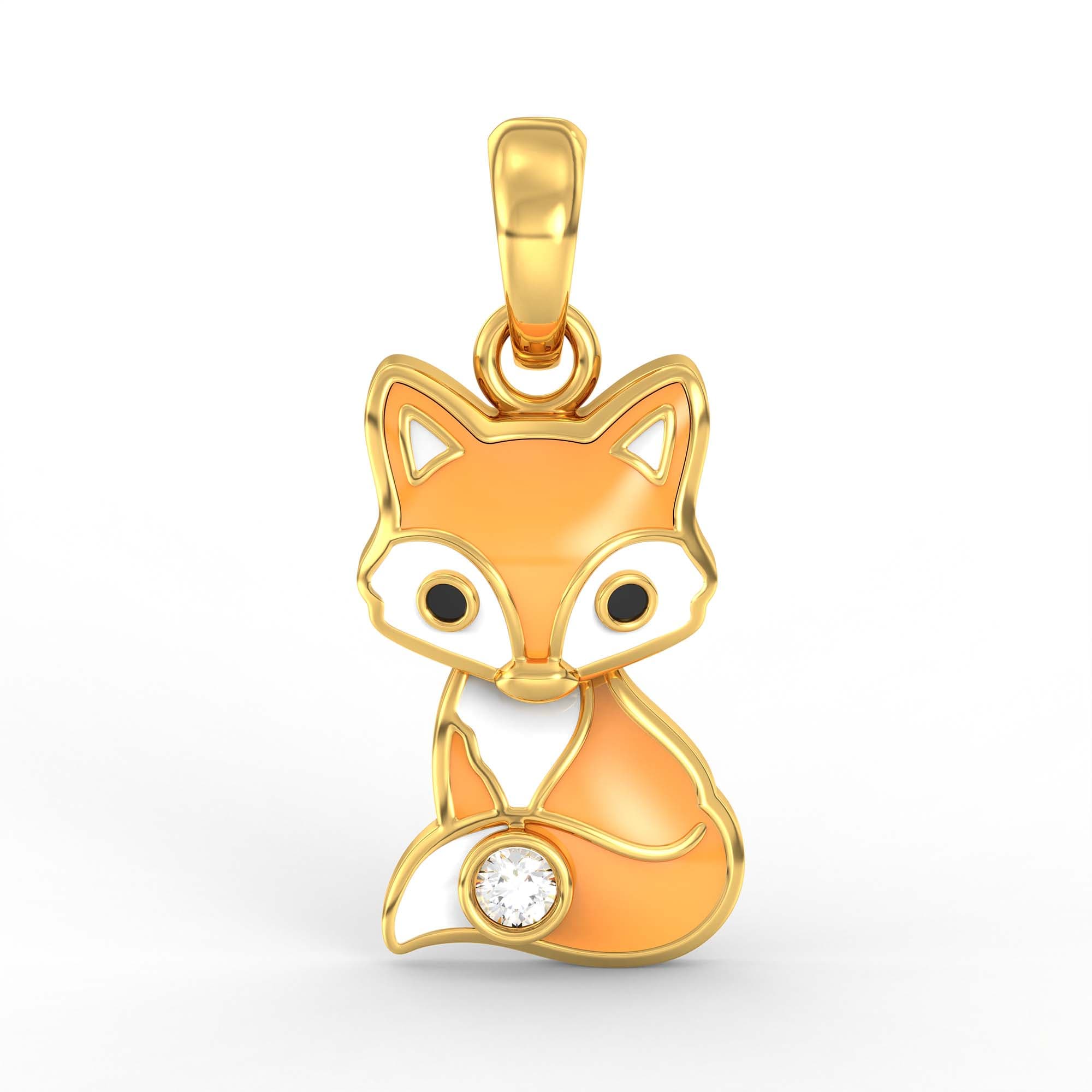 Kids Pendant in 22K Yellow Gold with Lab grown diamond