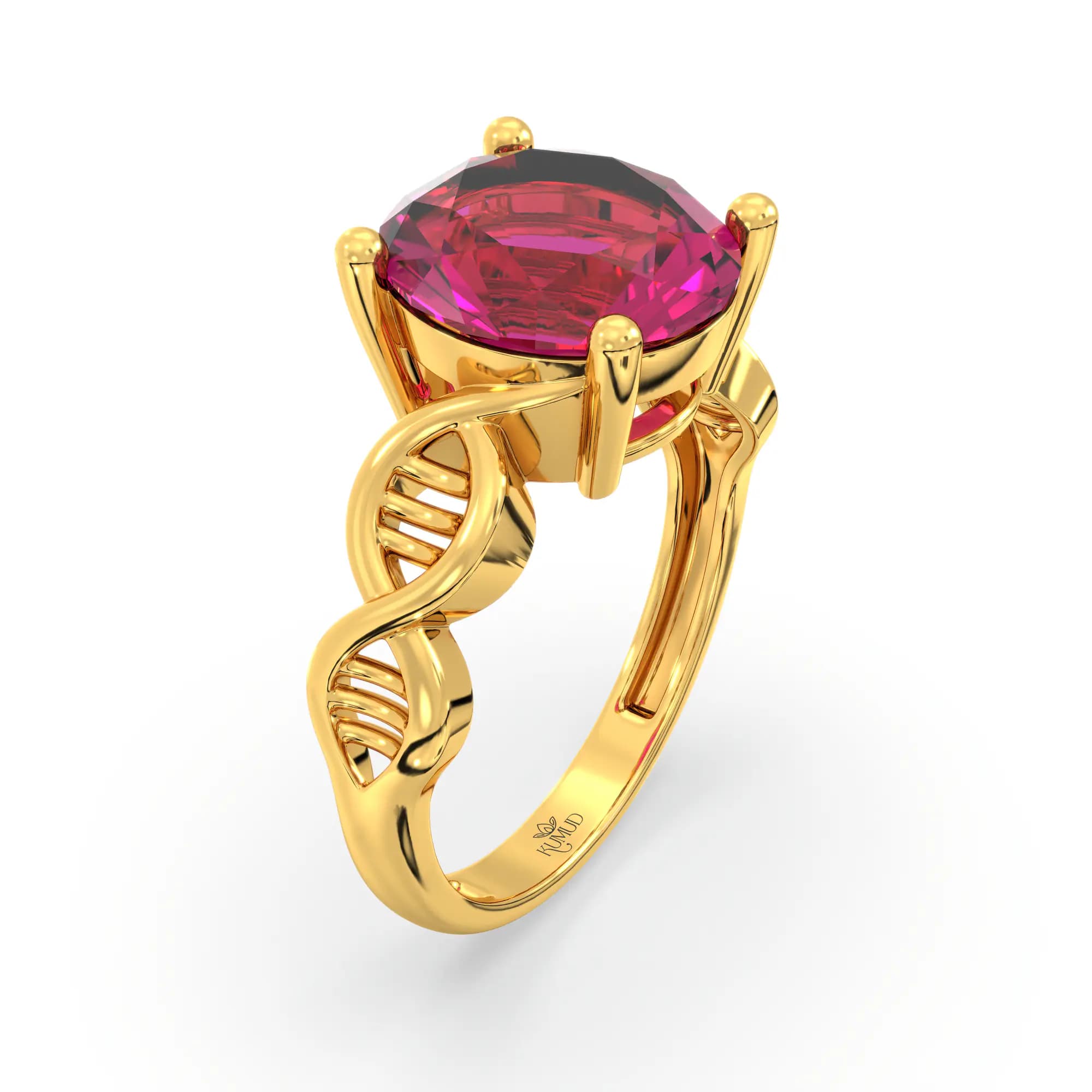Ruby (Manik) Ring for Women in 22K Yellow Gold – Oval 9x8 mm, Prong Setting, 4 g (Design K17A-32)